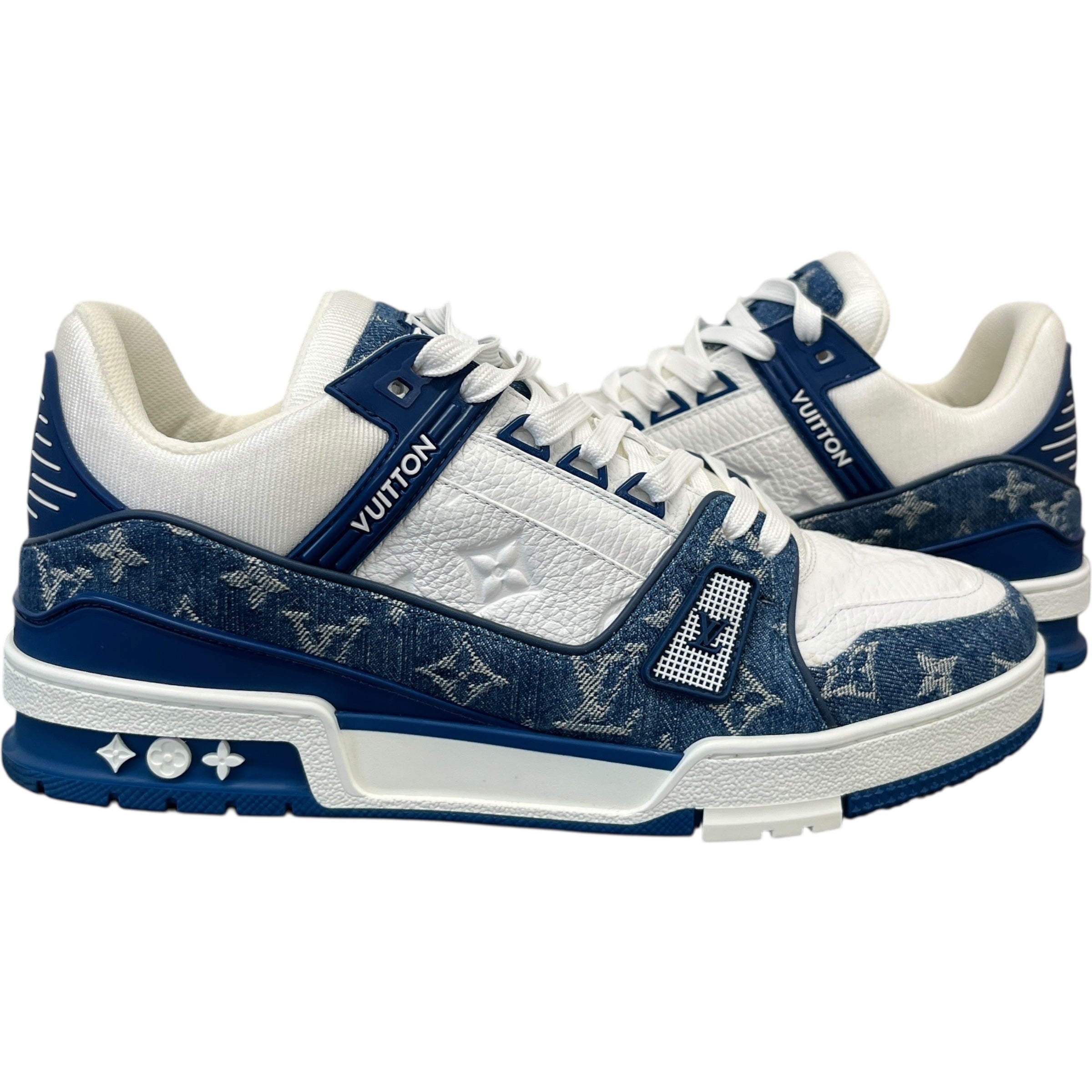 Men's Lv Denim Low Trainers Blue Size EU 42 / UK 8