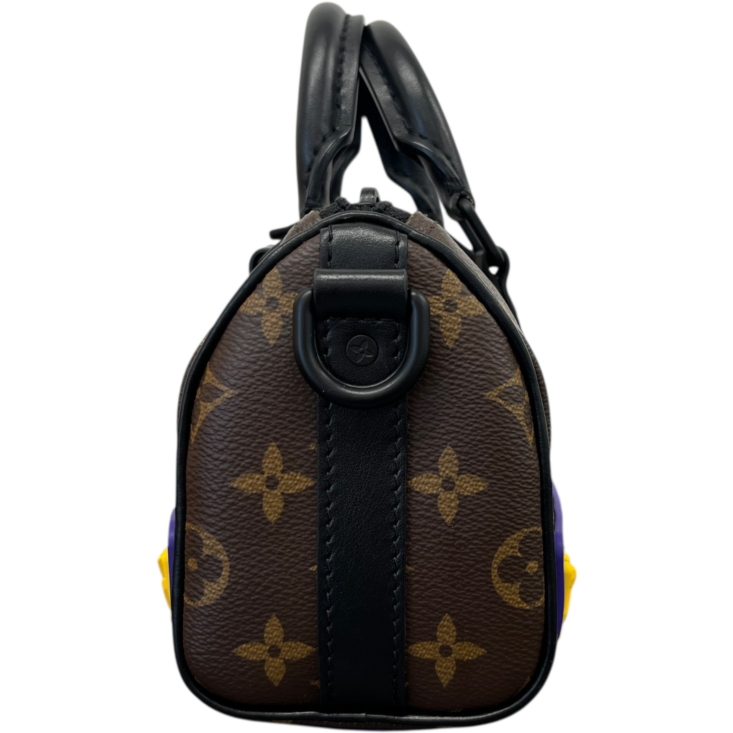 Women's Monogram Lv Rubber Xs Keepall Handbag Black