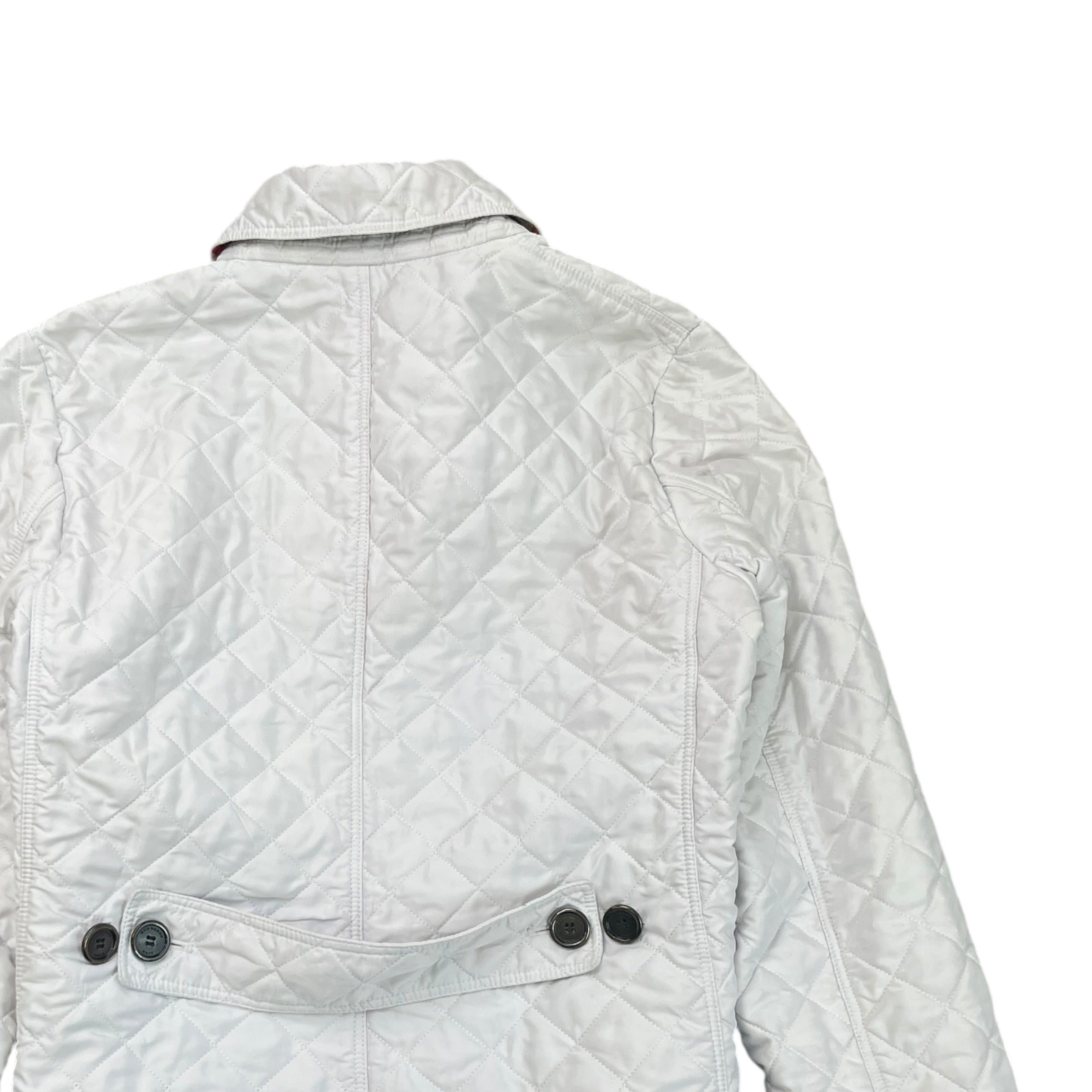 Women's Quilted Nova Check Down Jacket White Size L