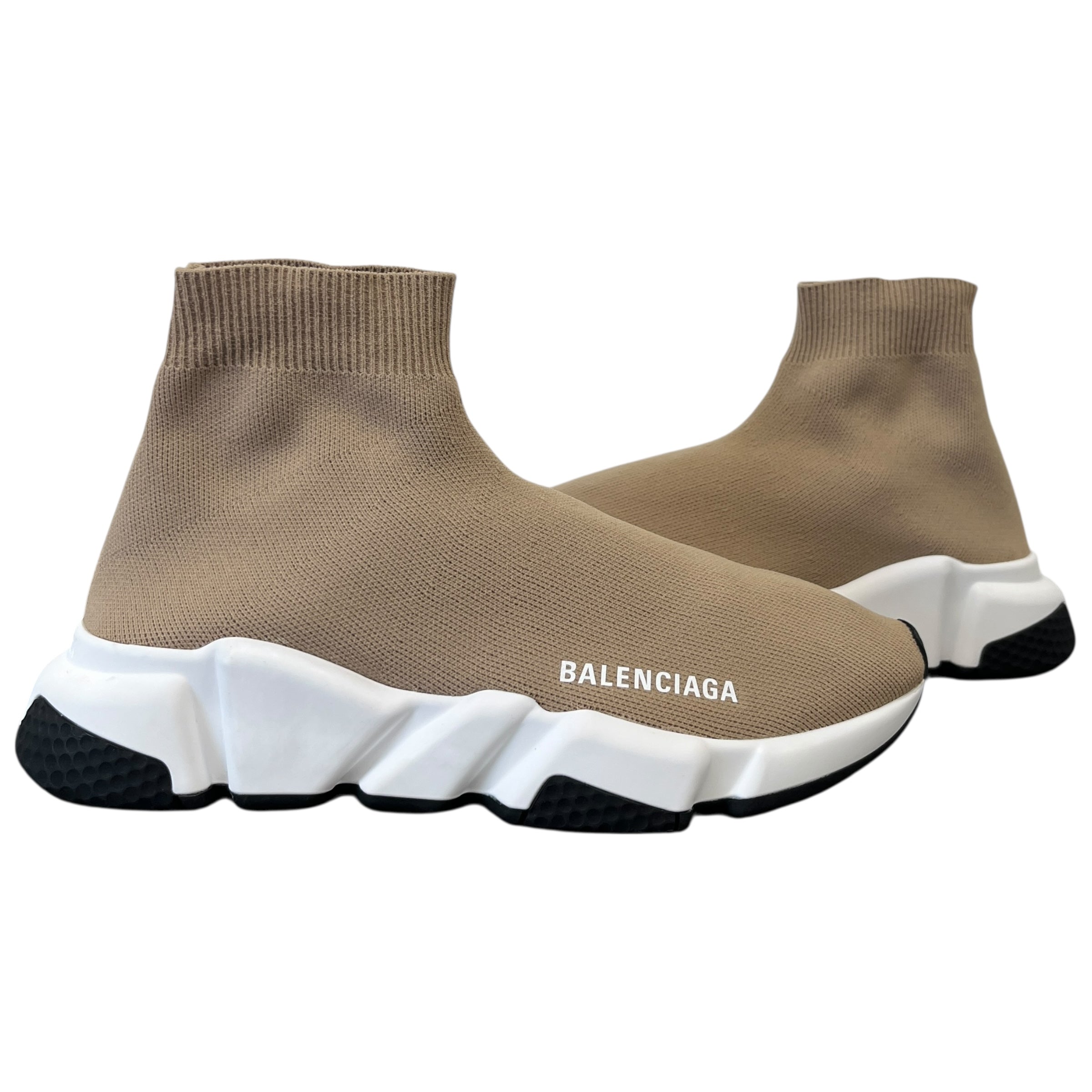 Women's Speed Sock High Trainers Beige Size EU 37 / UK 4