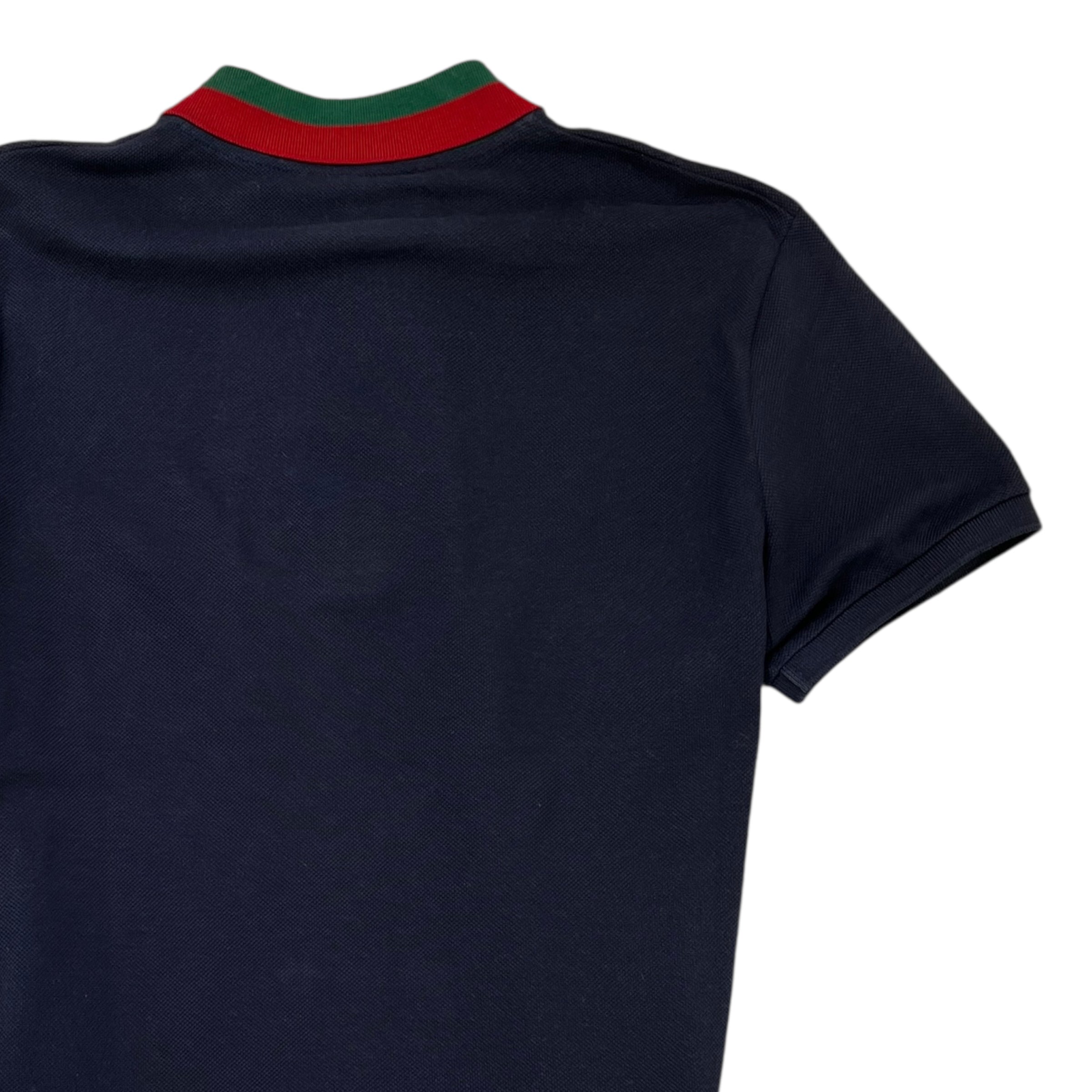 Men's Web Collar Polo Shirt Navy Size L