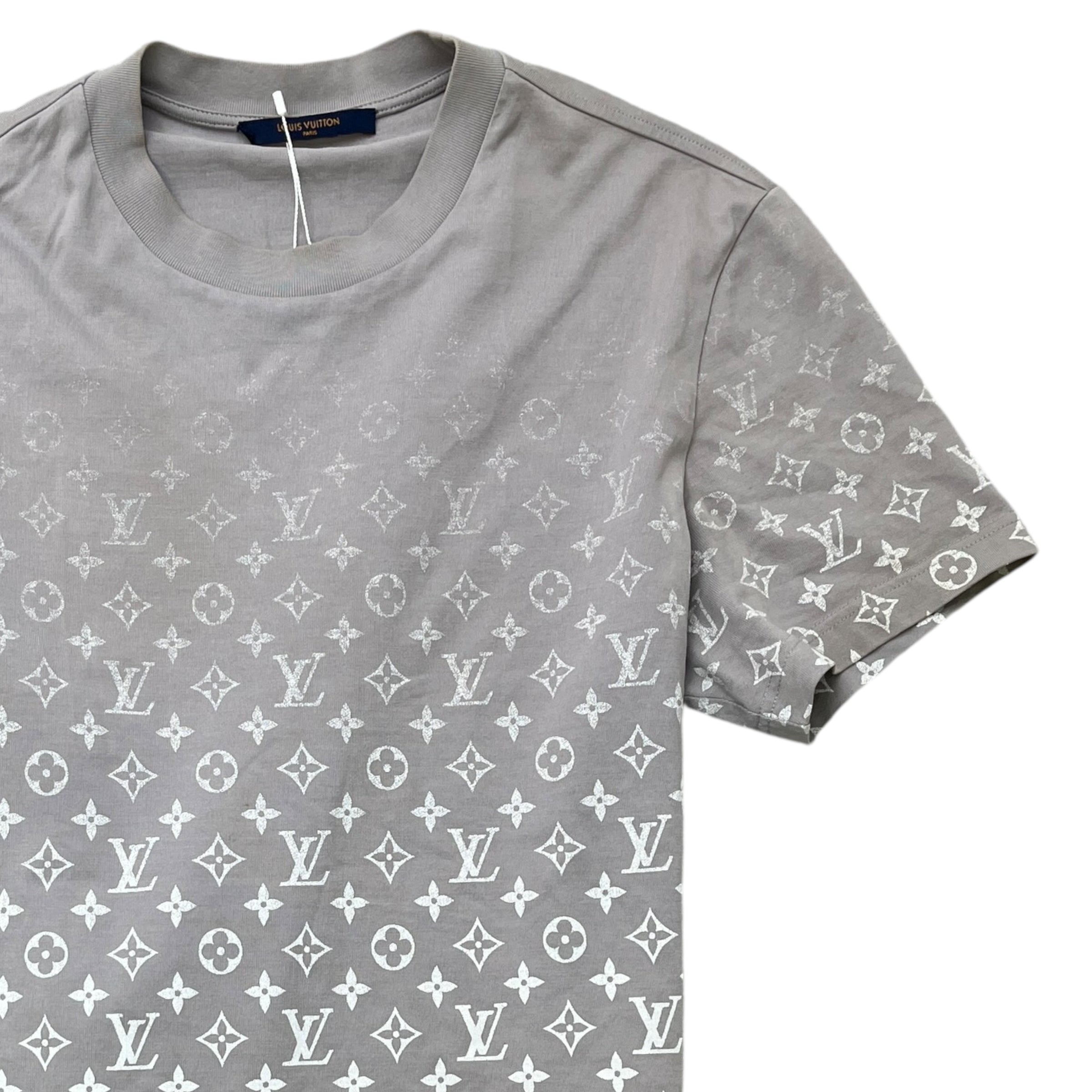 Men's Monogram Gradient T-Shirt Grey Size XS
