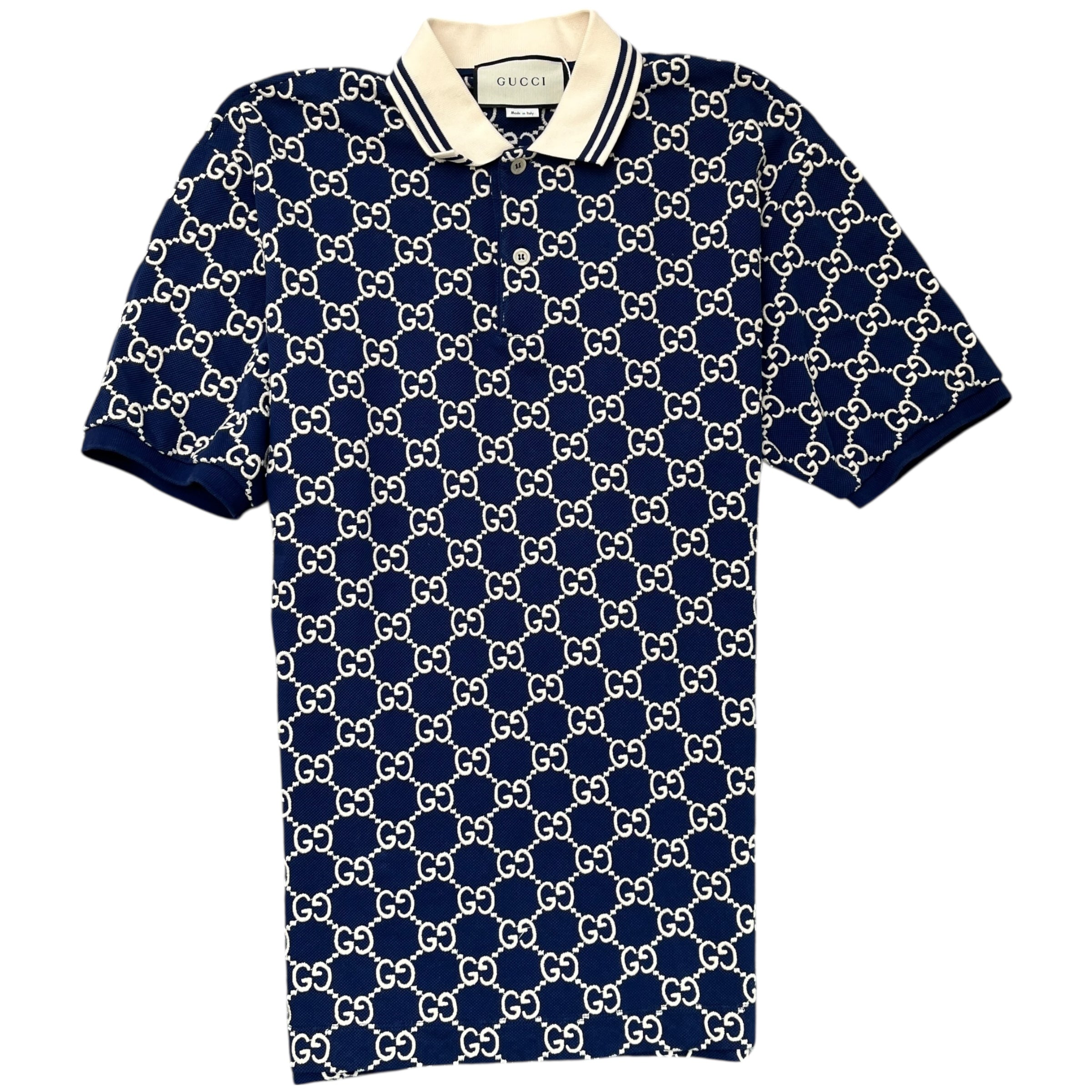 Men's Gg Maxi Polo Shirt Navy Size XL