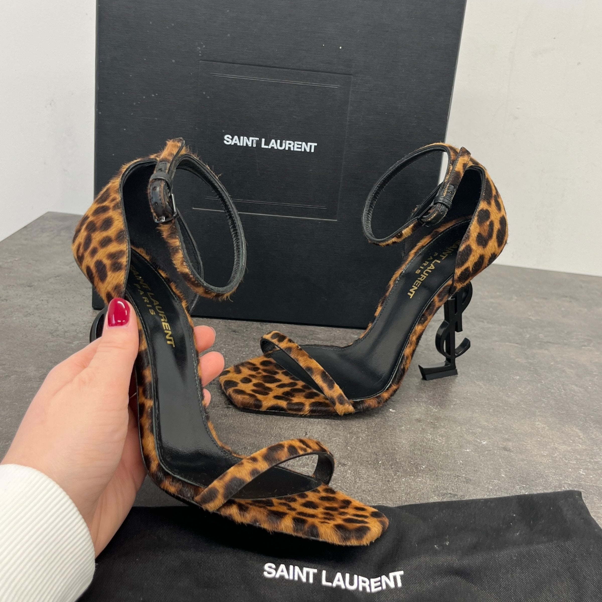 Women's Opyum Leopard-Print Heels Brown Size EU 36 / UK 3