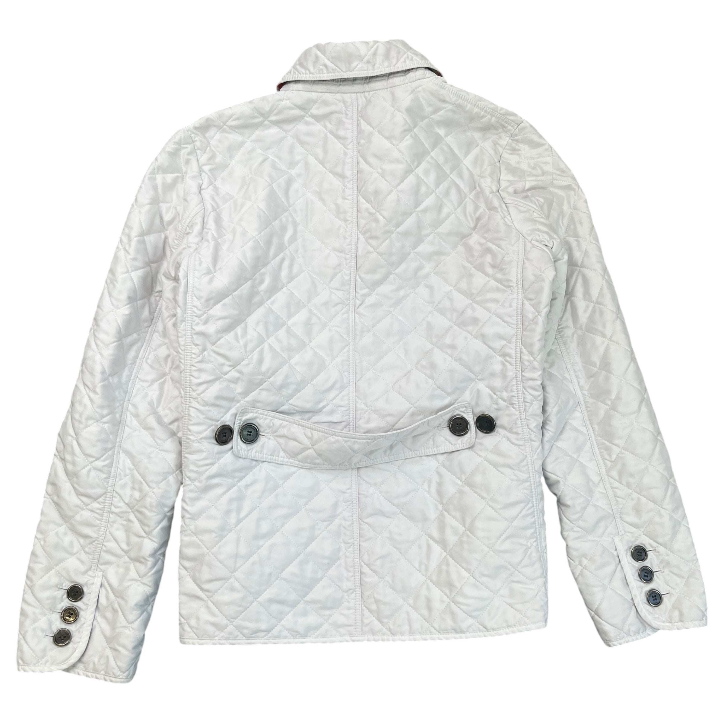 Women's Quilted Nova Check Down Jacket White Size L