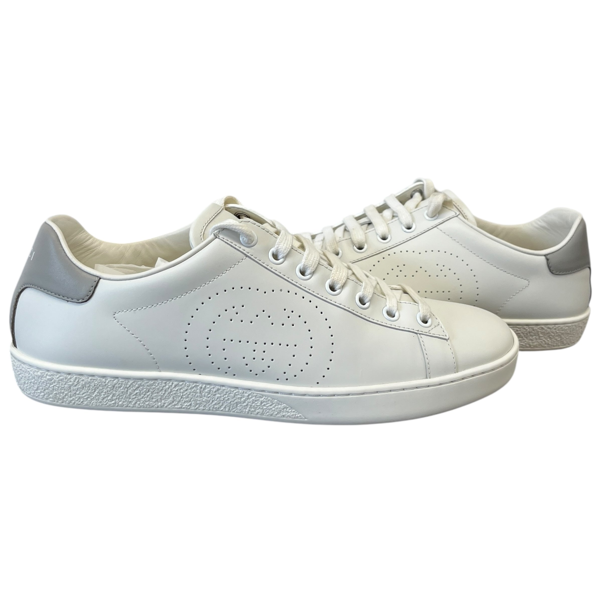 Men's Interlocking G Ace Low Trainers White Size EU 40 / UK 6