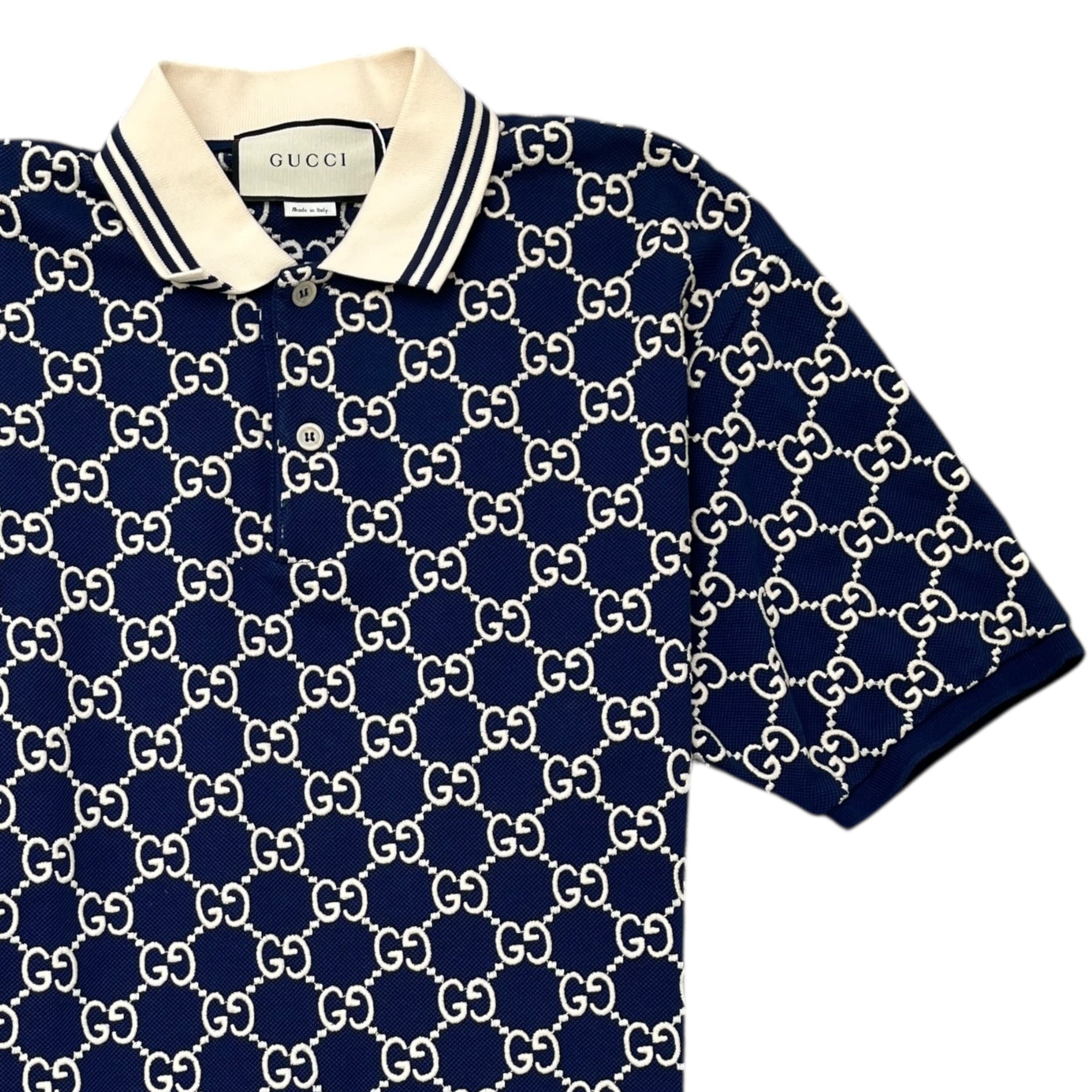 Men's Gg Maxi Polo Shirt Navy Size XL