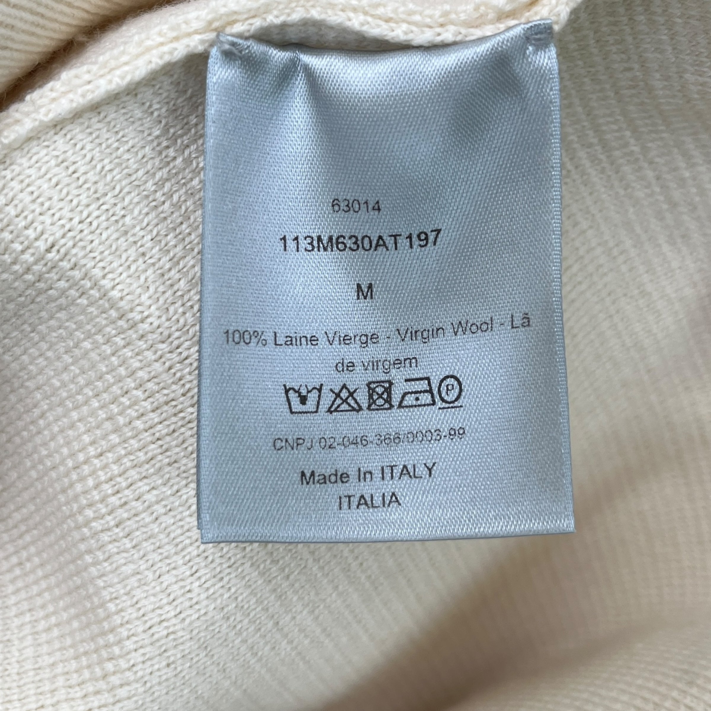 Men's Reflective Oblique Sweatshirt Beige Size M