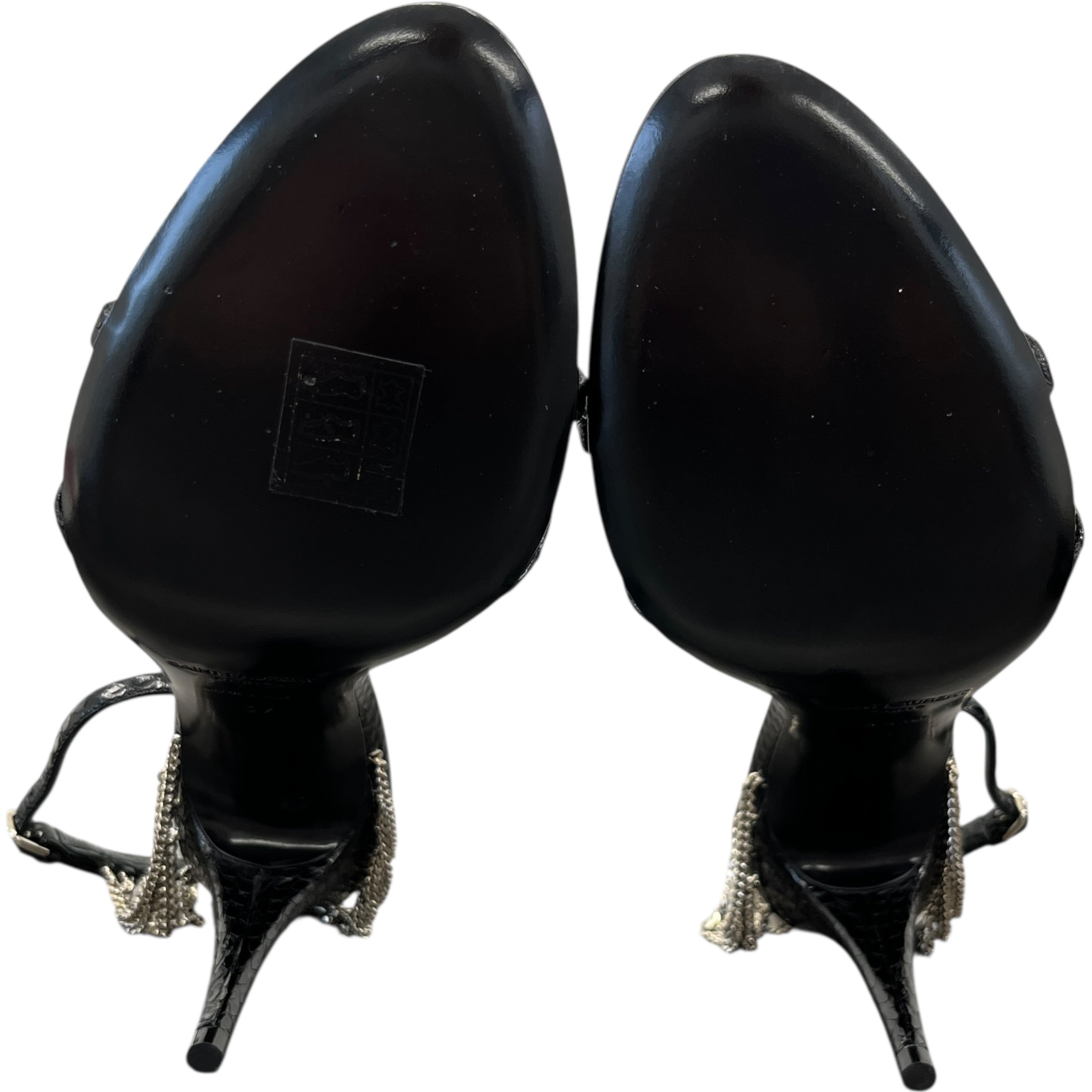 Women's Ayers Laquer Chain Sunset 95 Heels Black Size EU 37 / UK 4