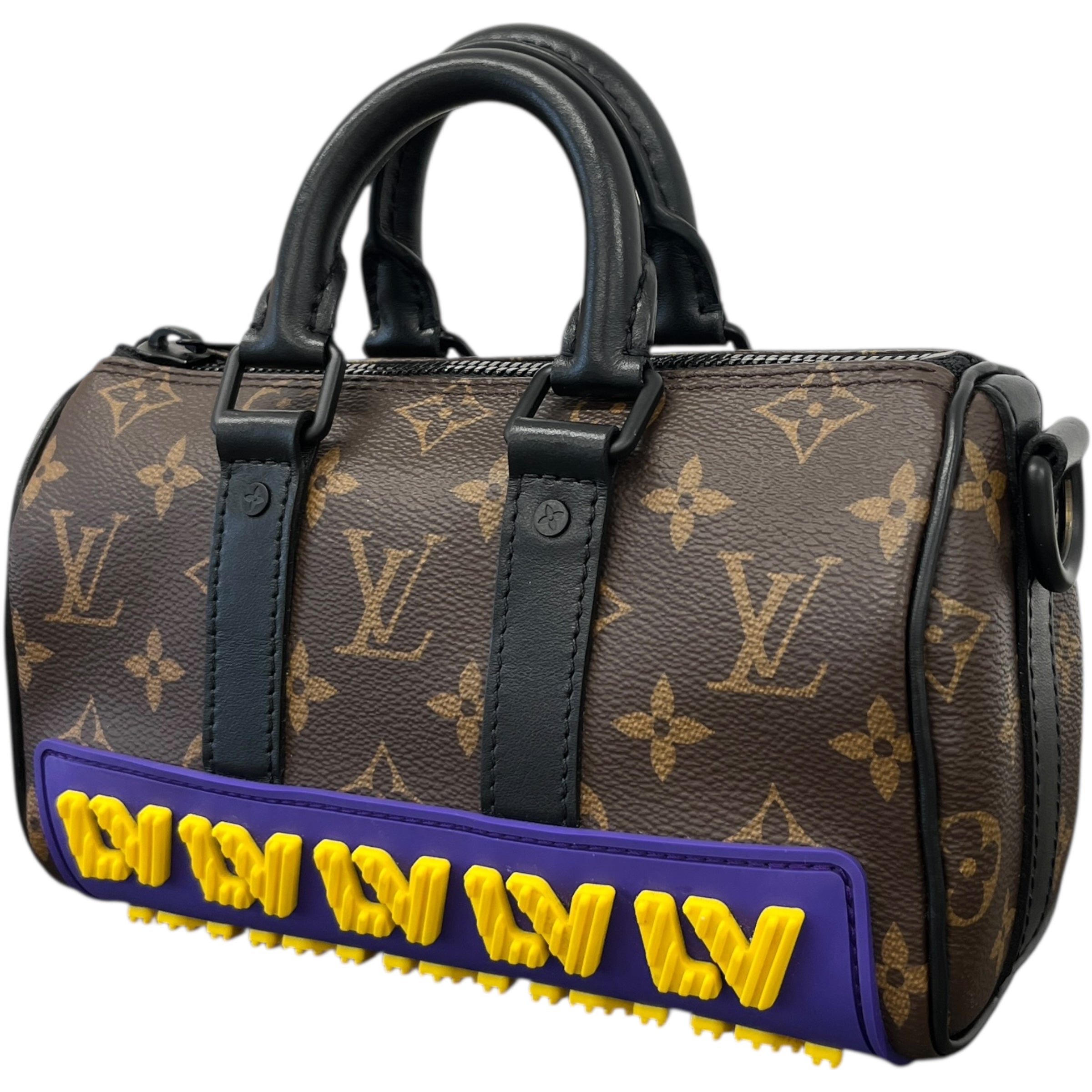 Women's Monogram Lv Rubber Xs Keepall Handbag Black