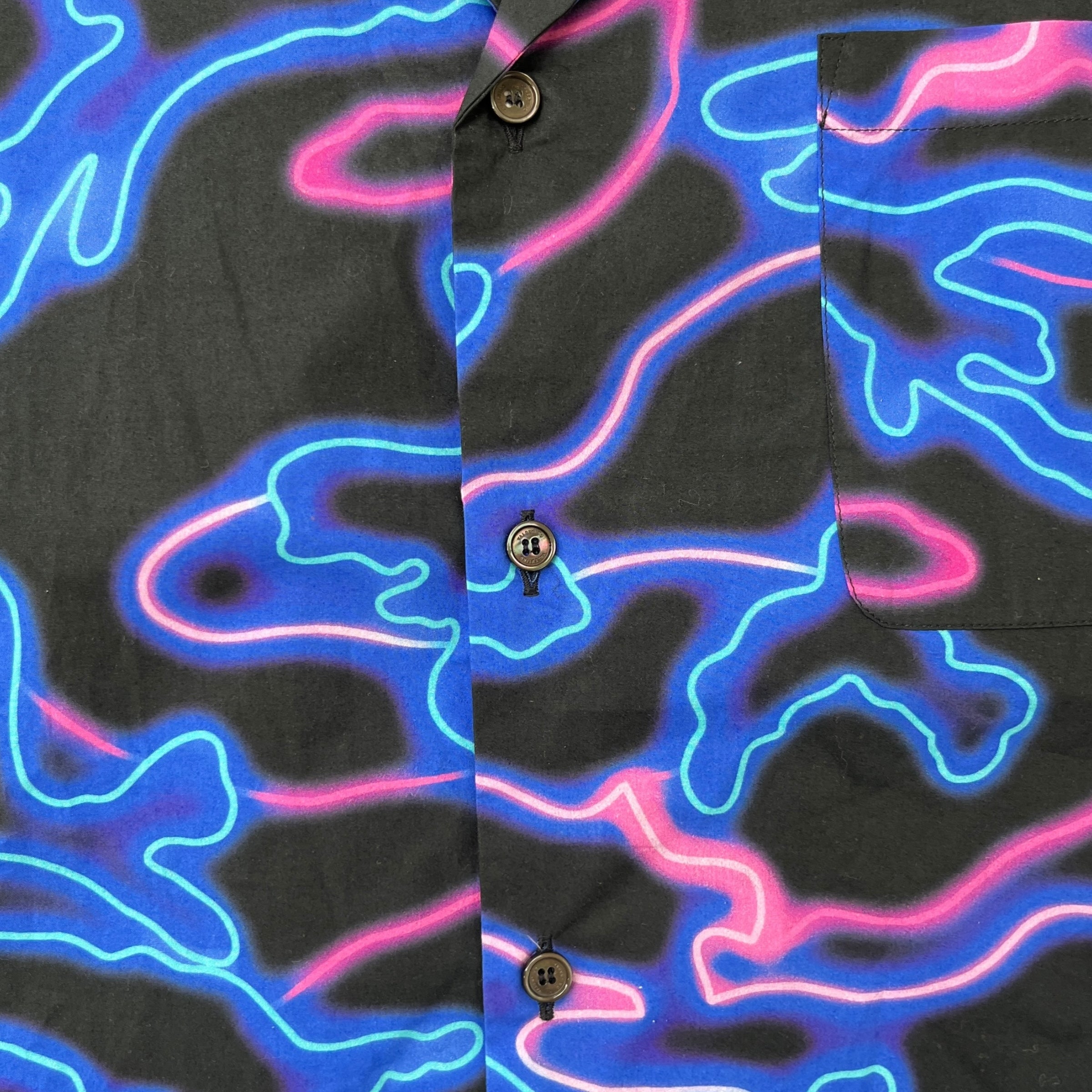 Men's Neo Camo Print T-Shirt Black Size IT 50 / UK L