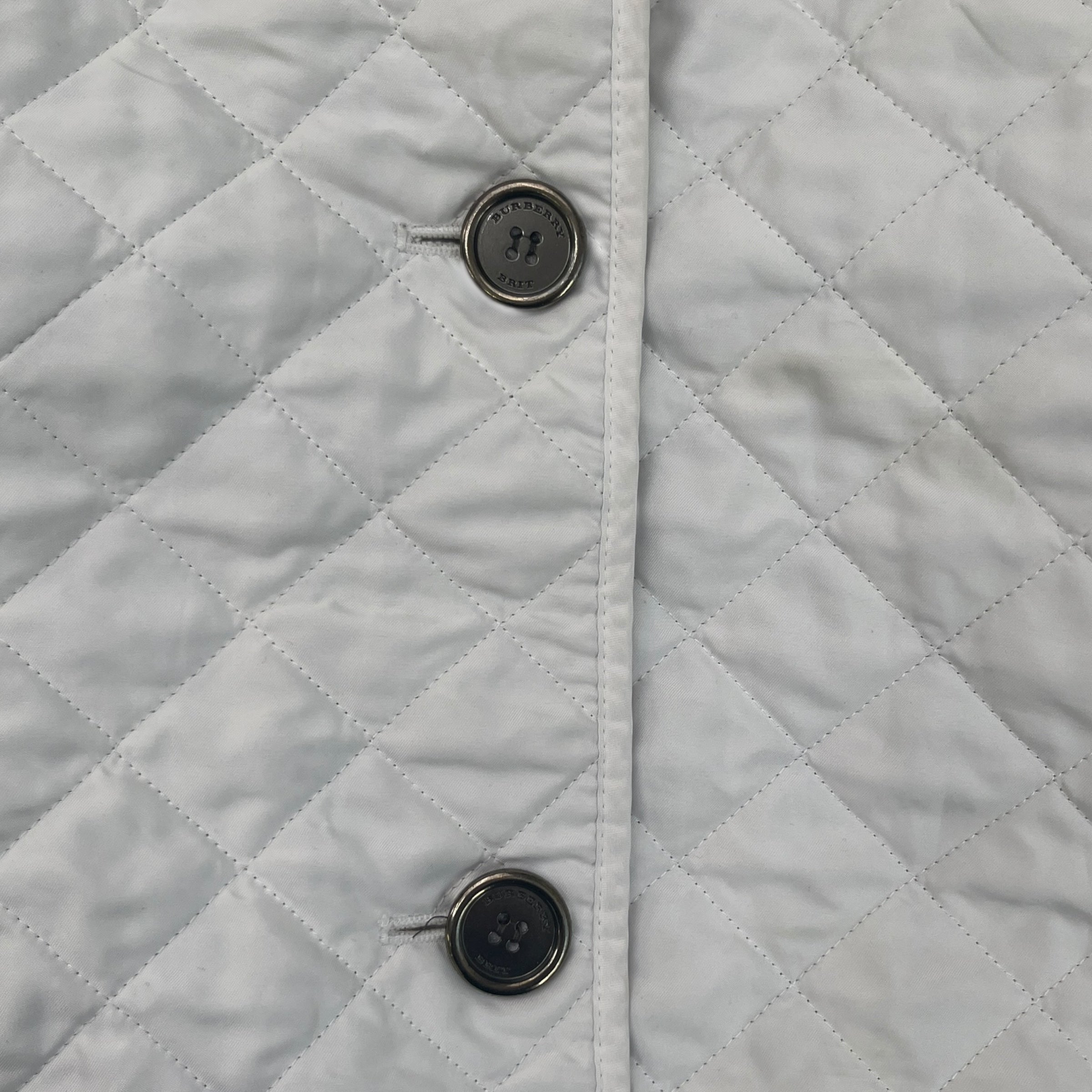 Women's Quilted Nova Check Down Jacket White Size L