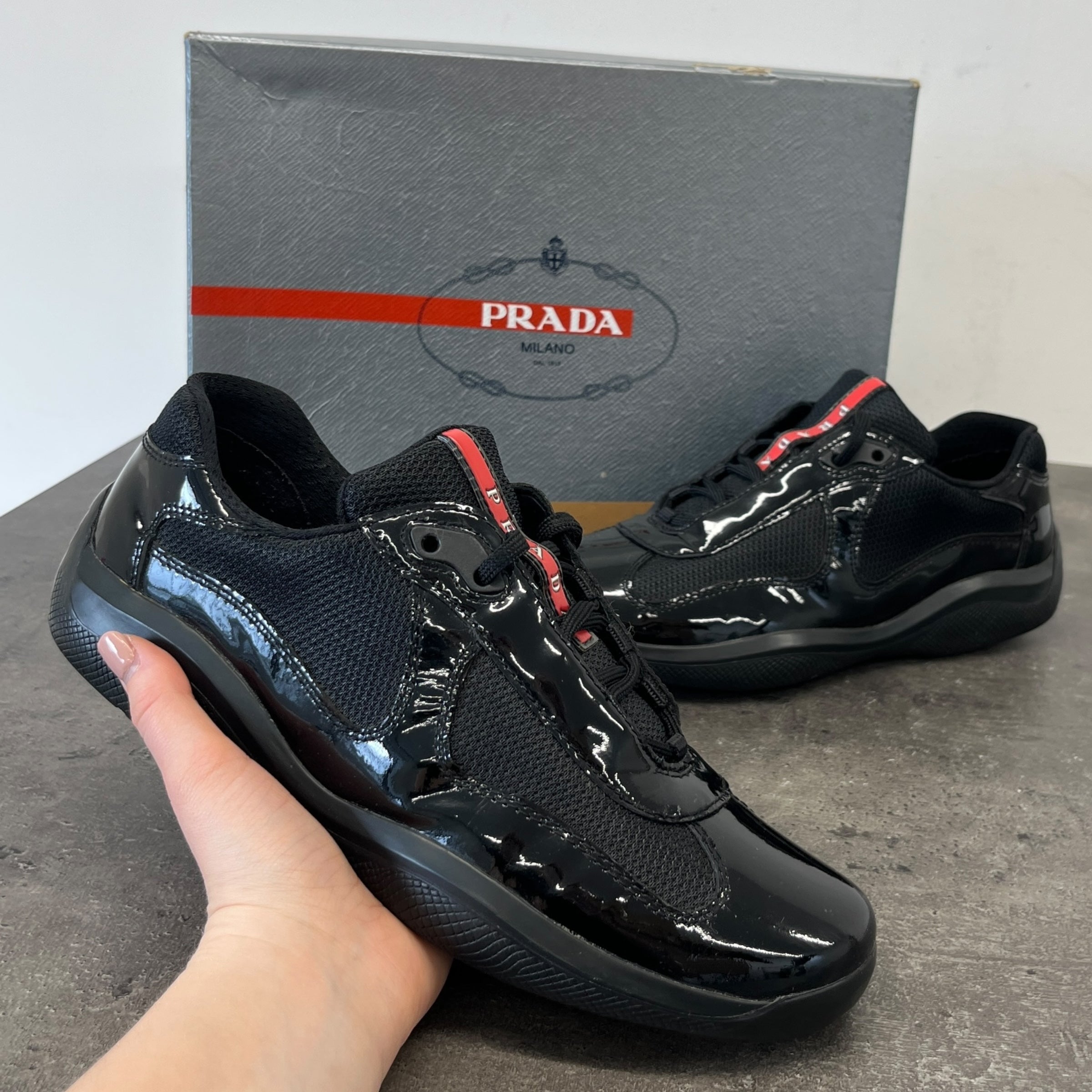 Men's America'S Cup Low Trainers Black Size EU 39.5 / UK 5.5