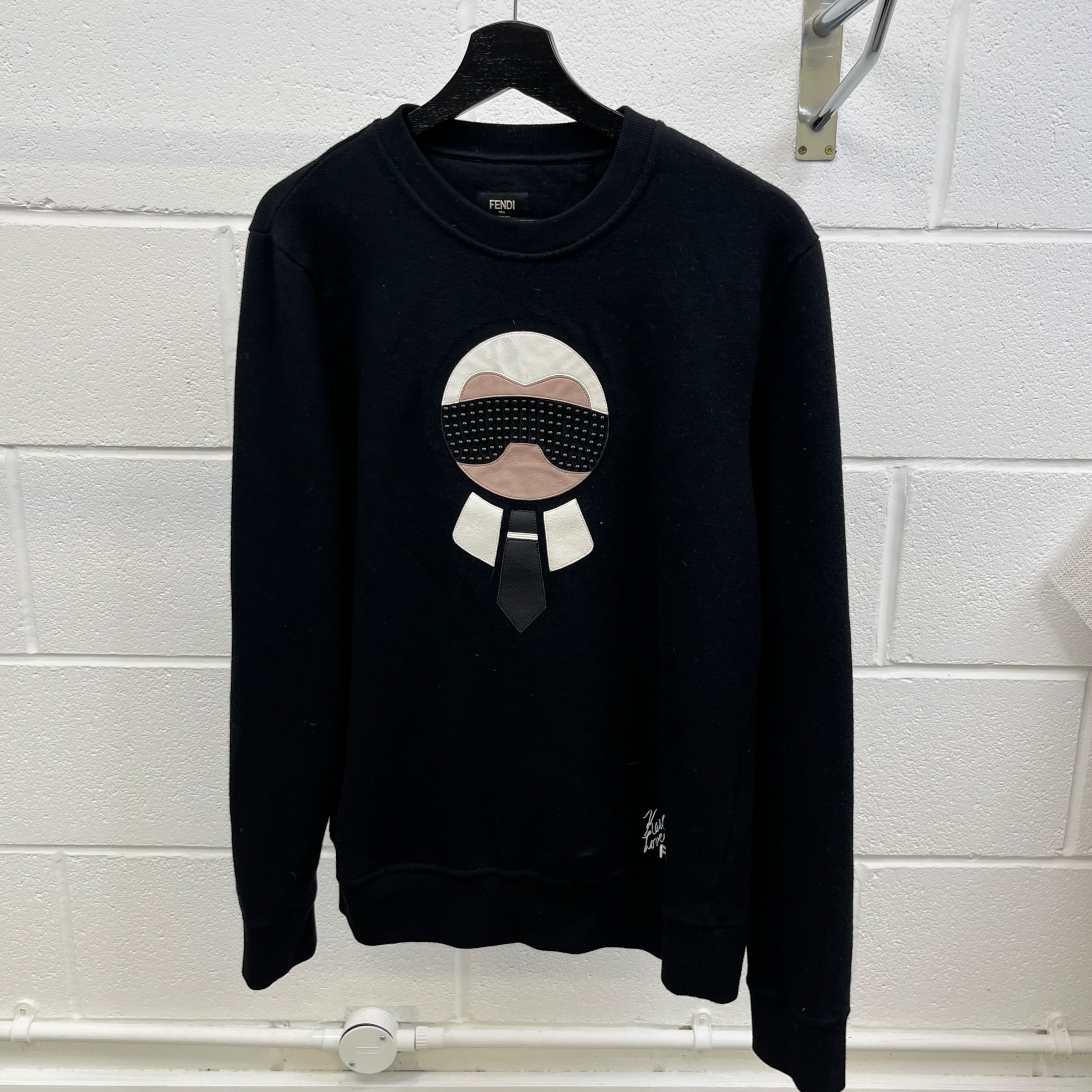 Men's X Karl Lagerfeld Karlito Sweatshirt Black Size IT 48 / UK M