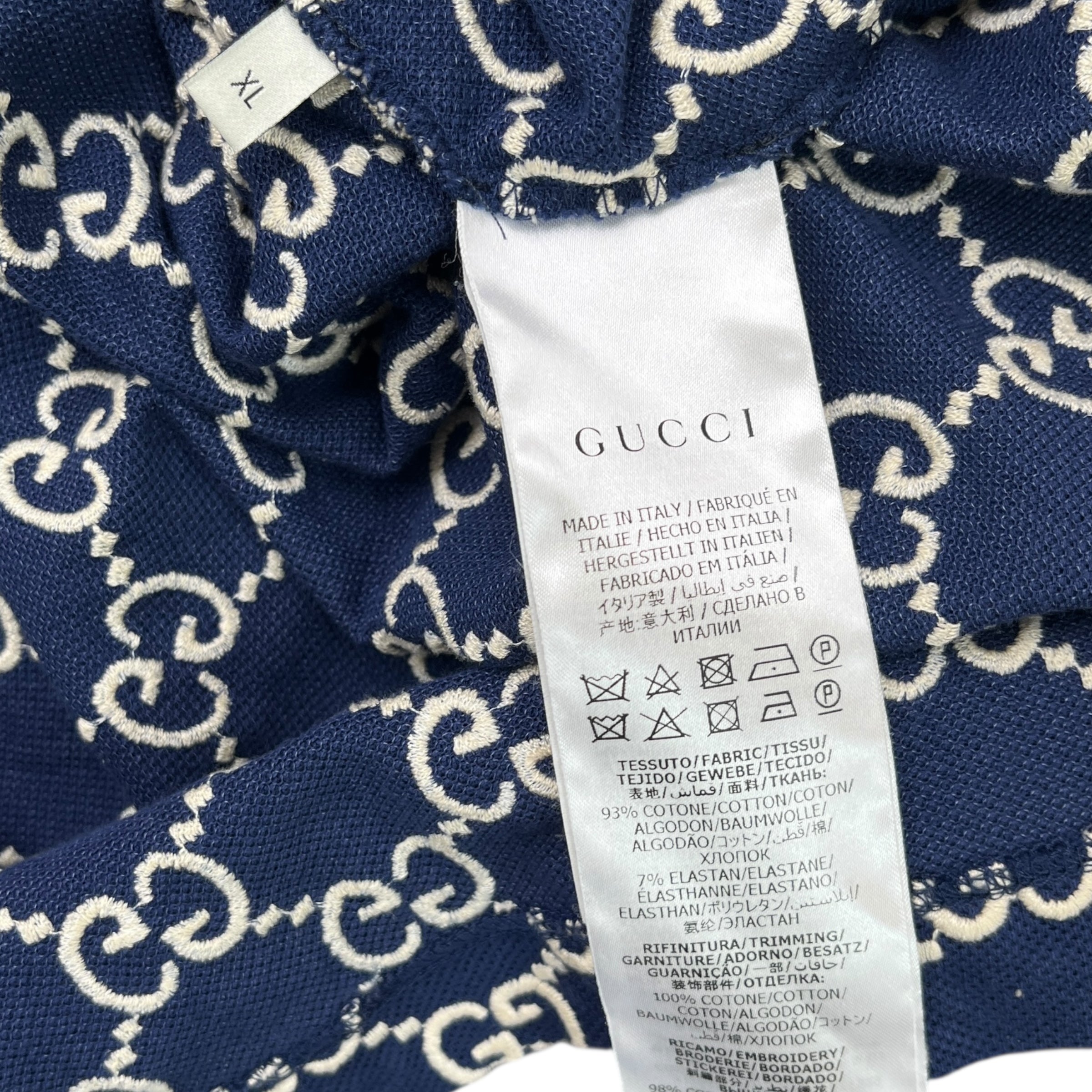 Men's Gg Maxi Polo Shirt Navy Size XL