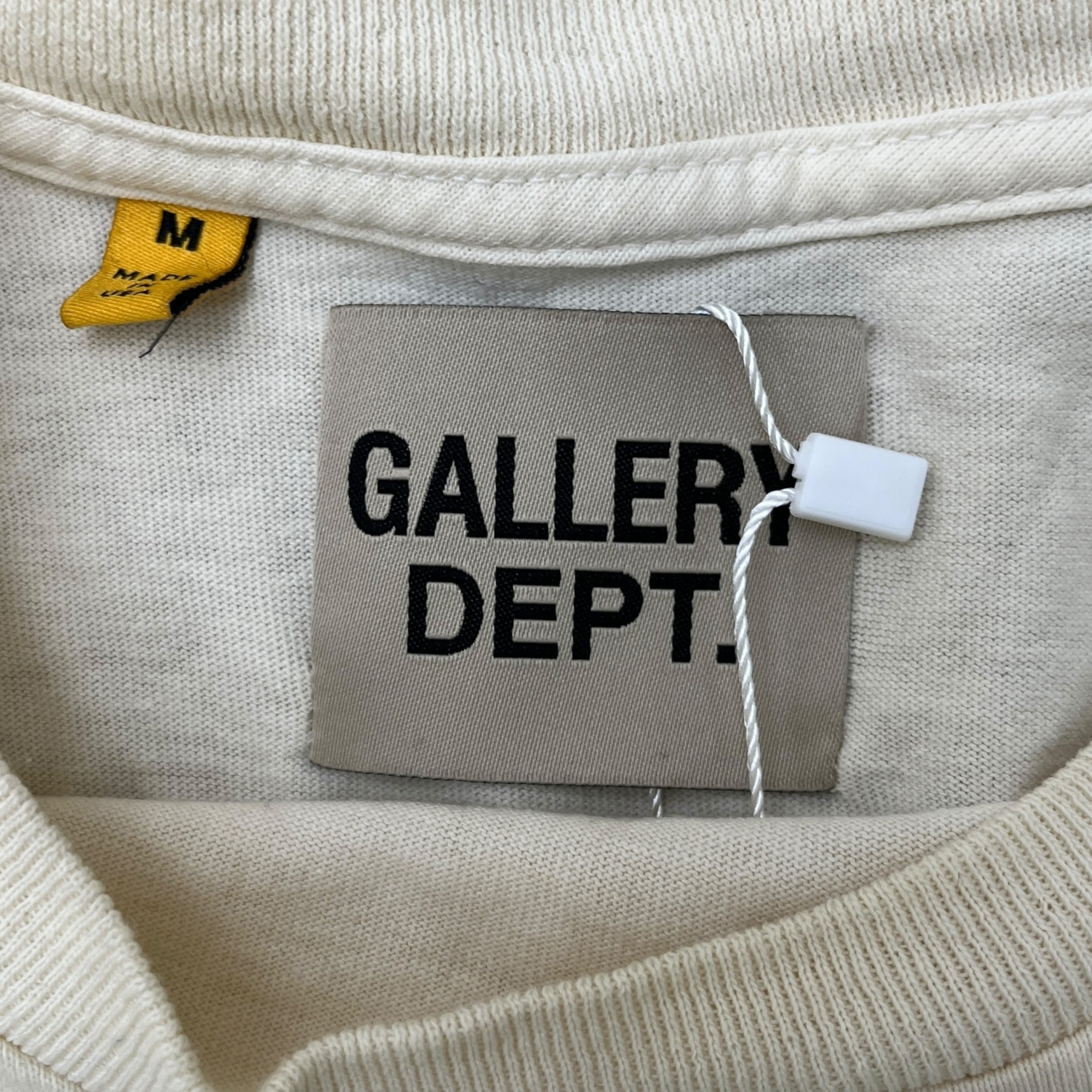 Men's Logo Print T-Shirt Cream Size M