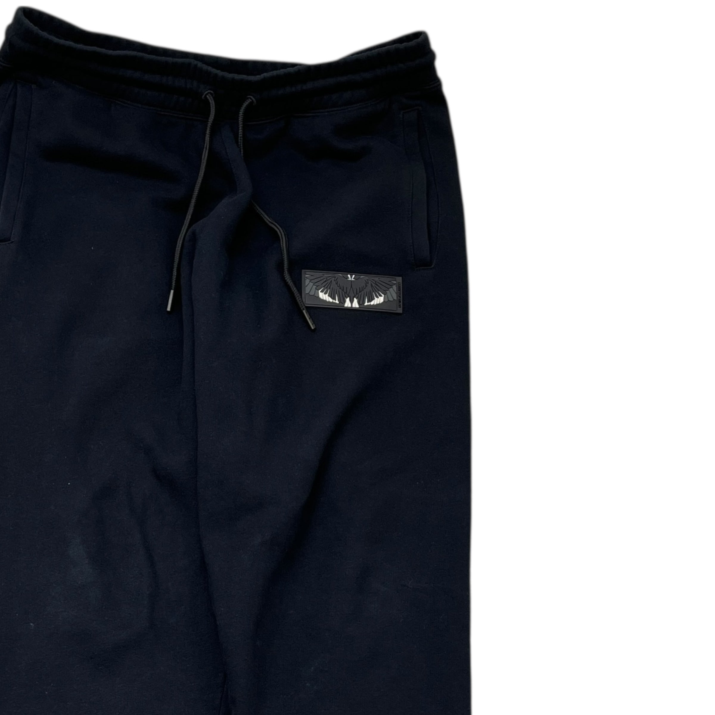 Men's Marcelo Burlon Logo Joggers Black Size L