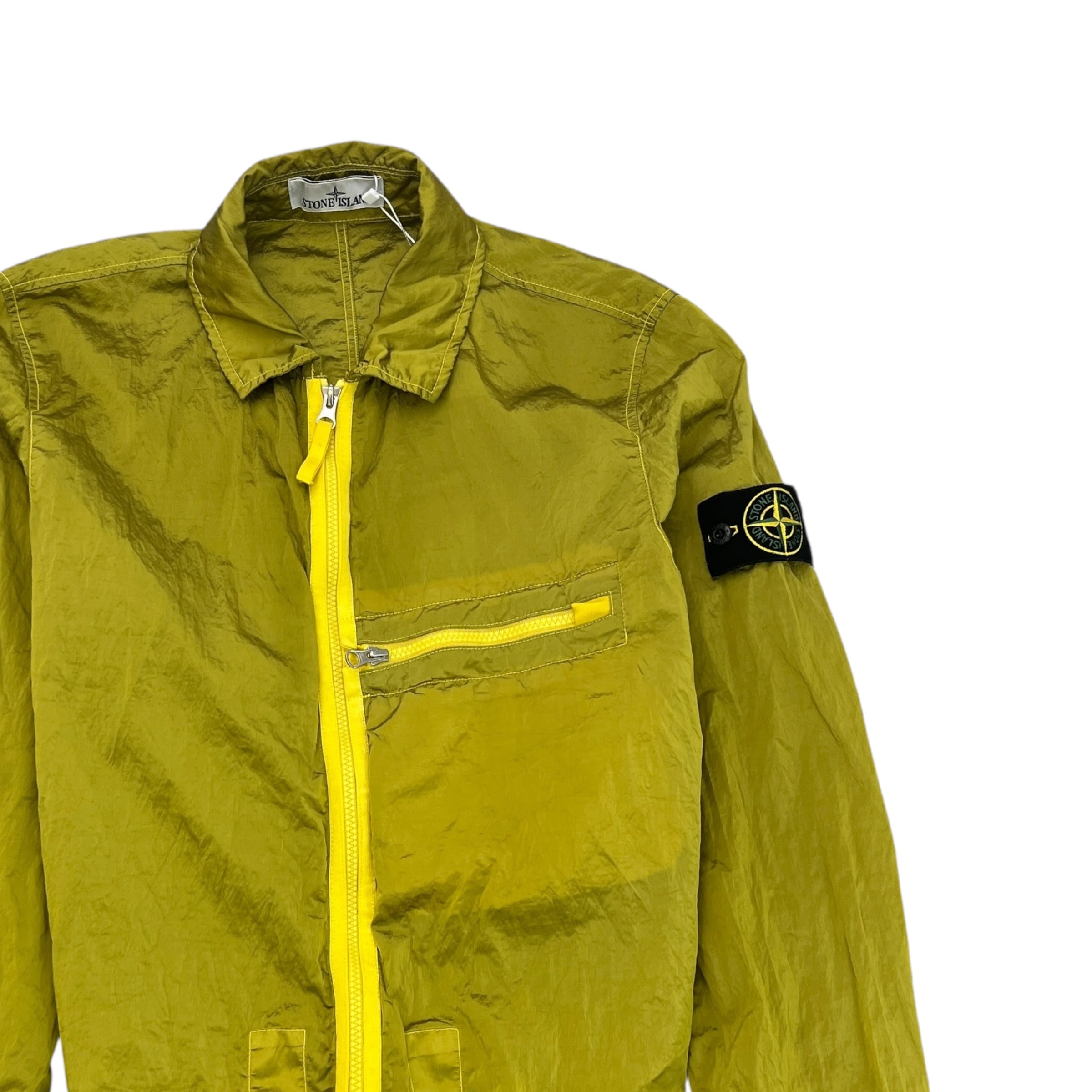 Men's Embroidered Logo Jacket Yellow Size M