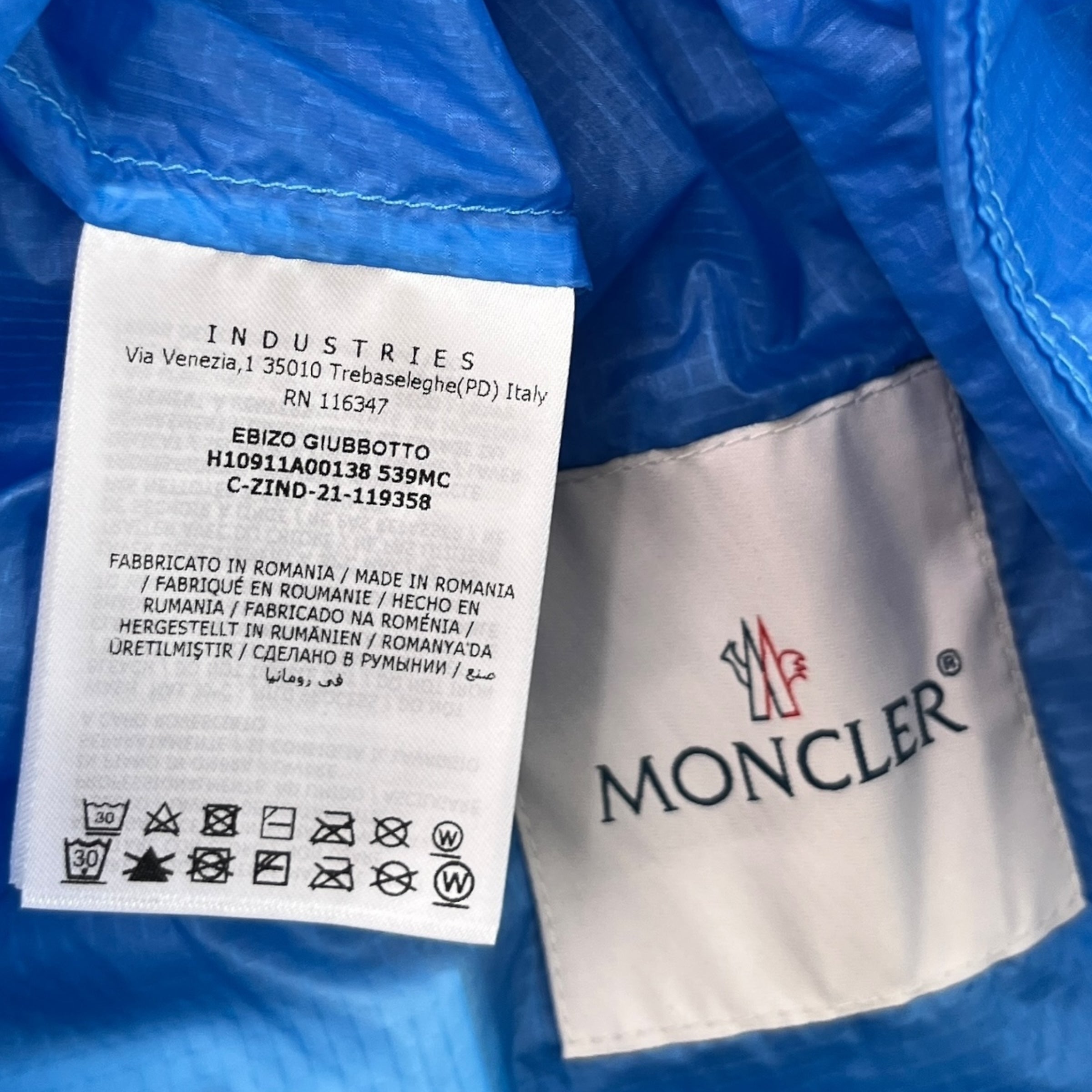 Men's Ebizo Windbreaker Blue Size 4 / XL