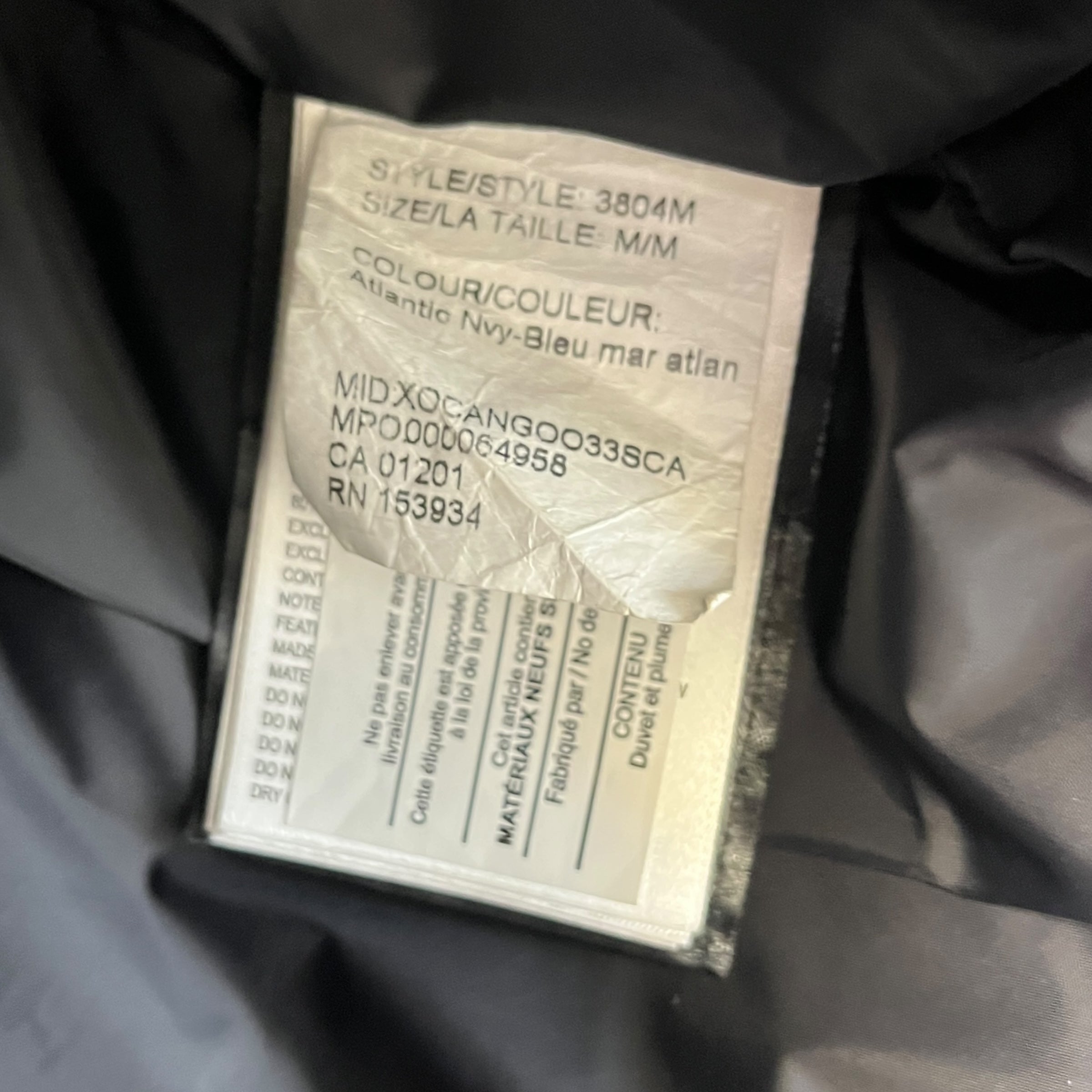 Men's Macmillan Parka Down Jacket Navy Size M