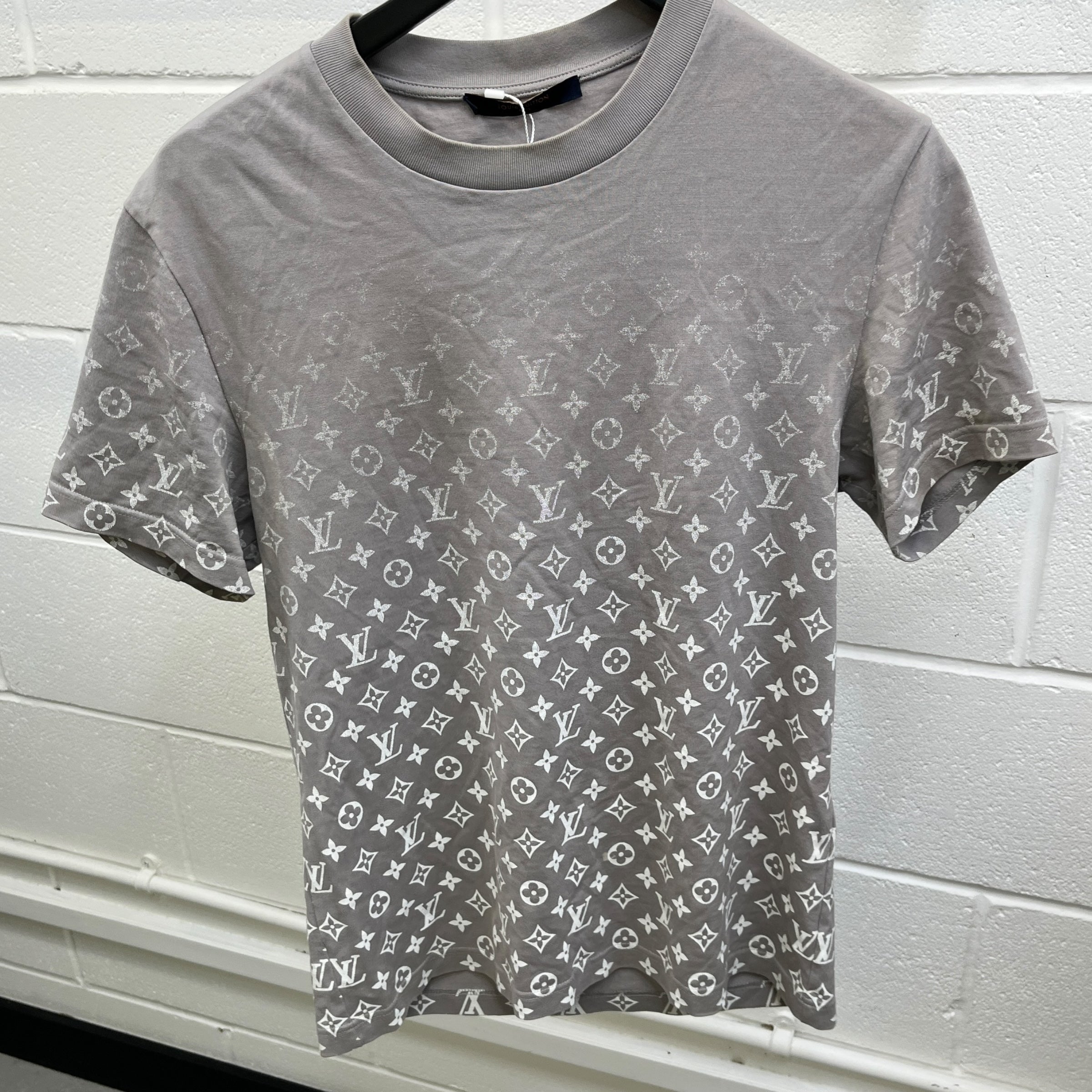 Men's Monogram Gradient T-Shirt Grey Size XS