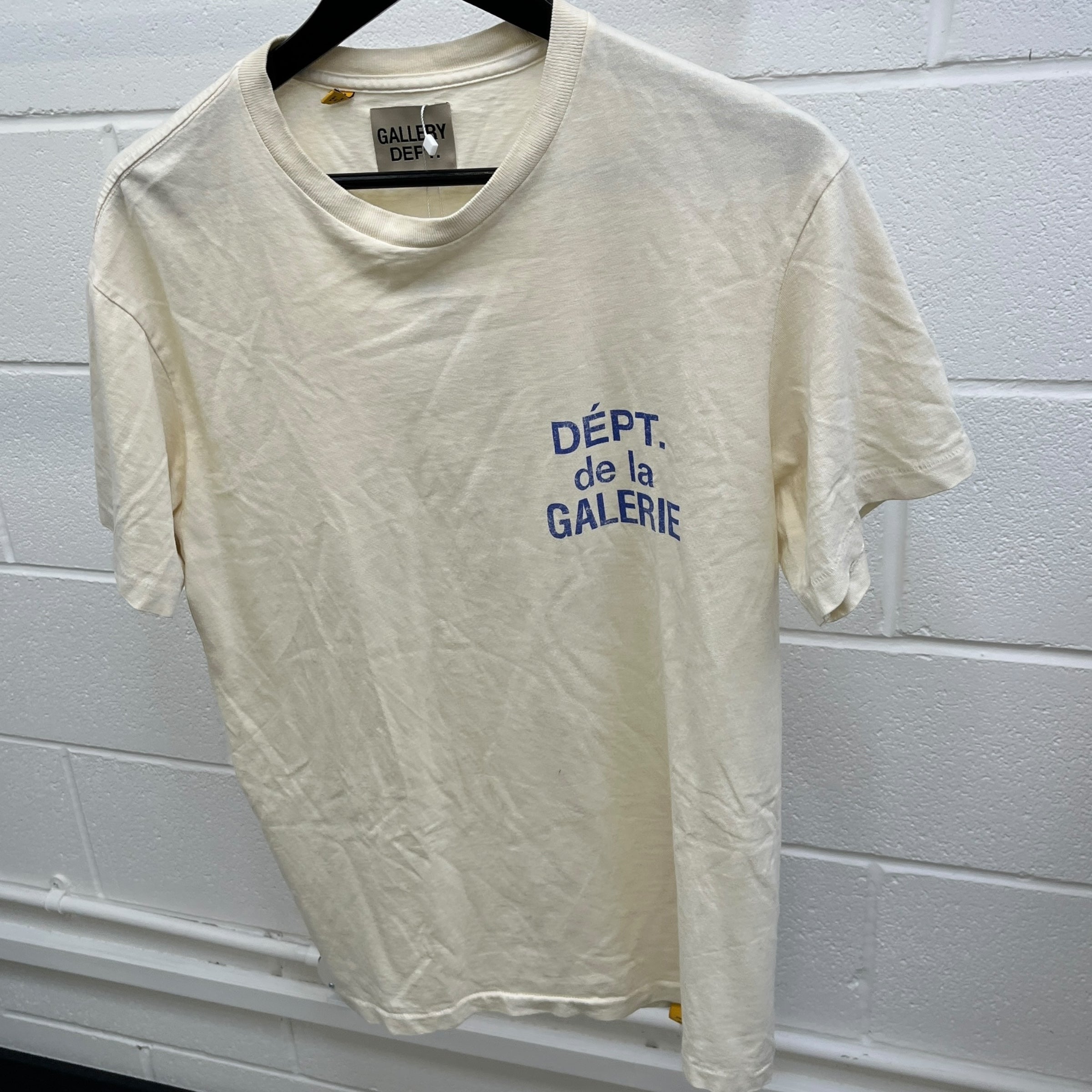 Men's Logo Print T-Shirt Cream Size M