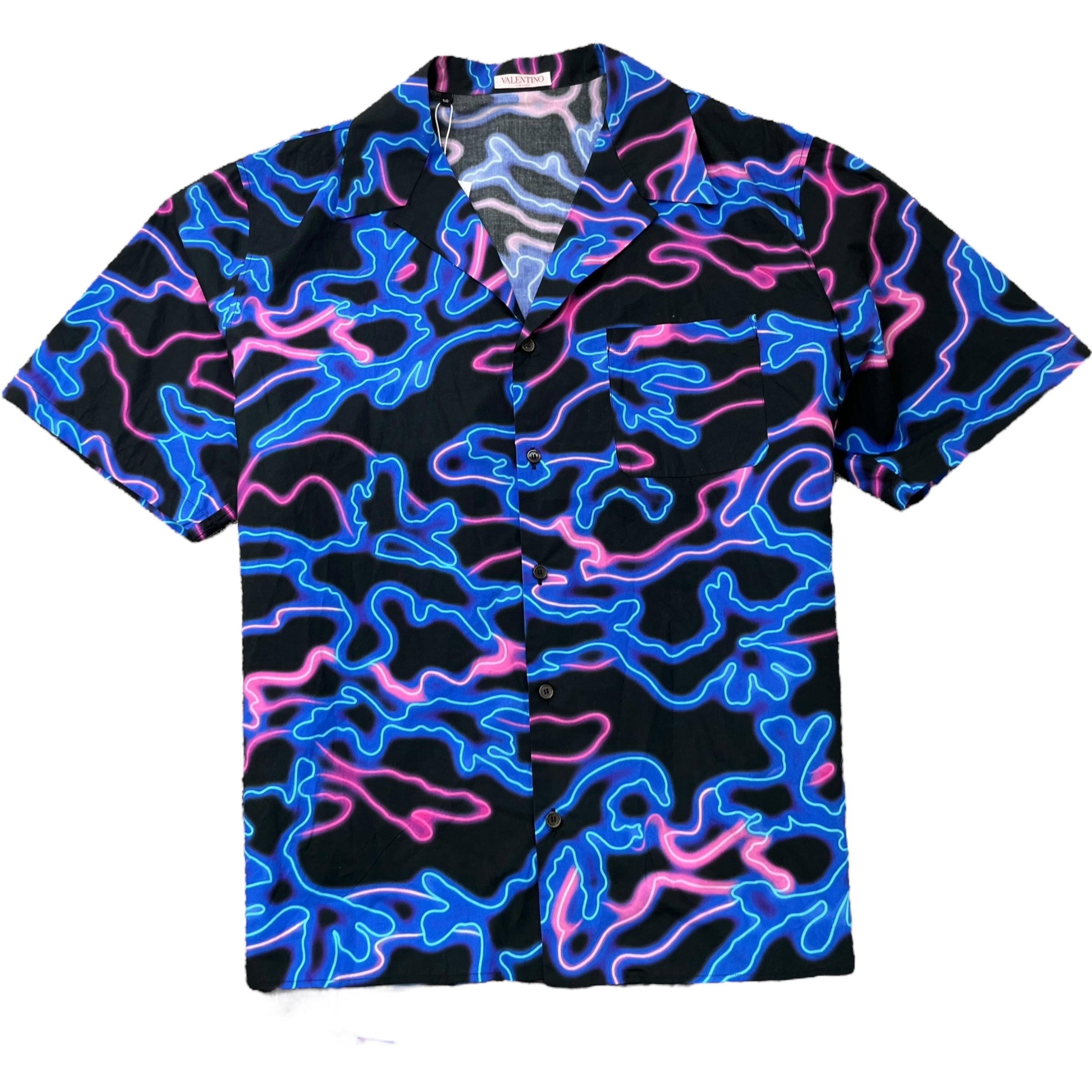 Men's Neo Camo Print T-Shirt Black Size IT 50 / UK L