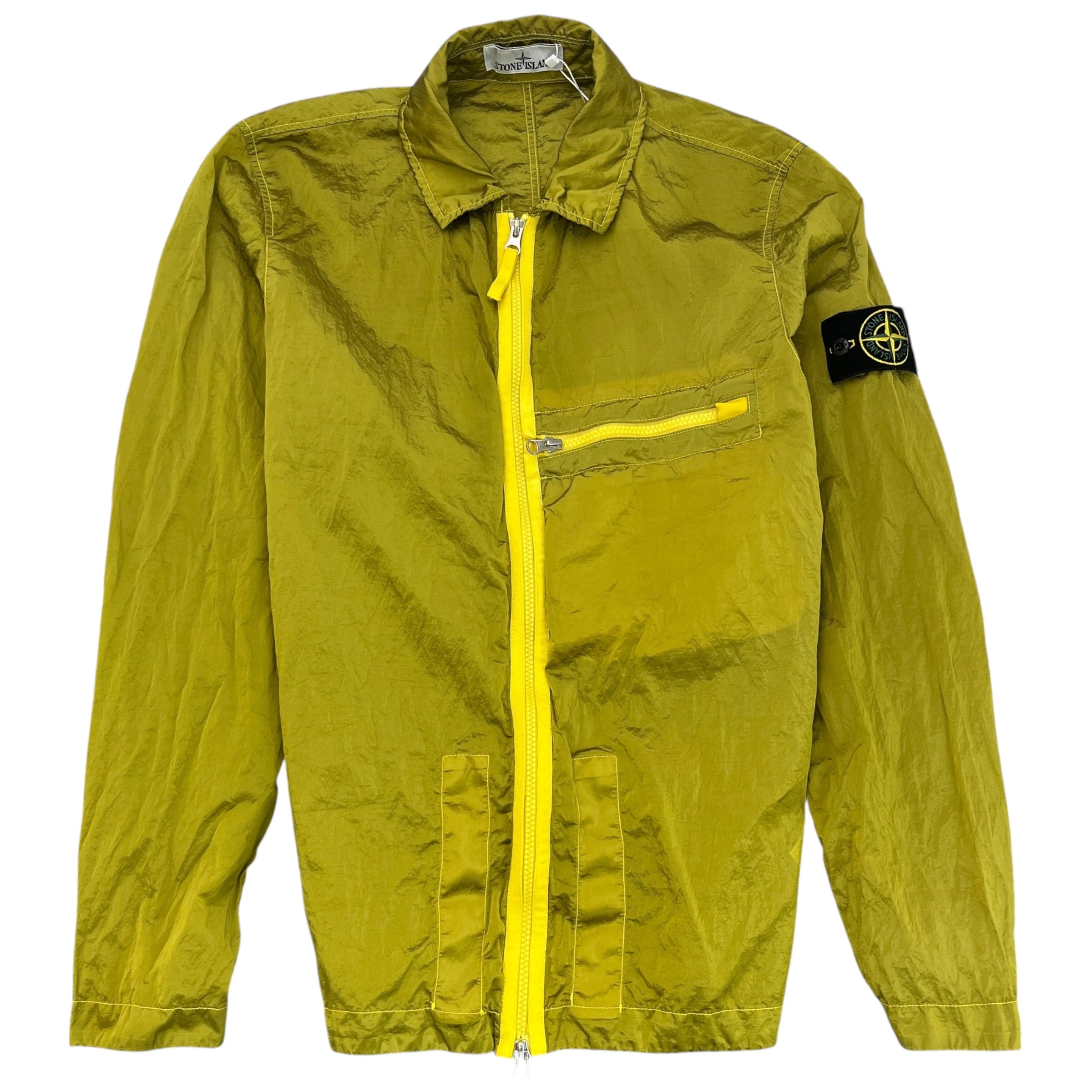 Men's Embroidered Logo Jacket Yellow Size M