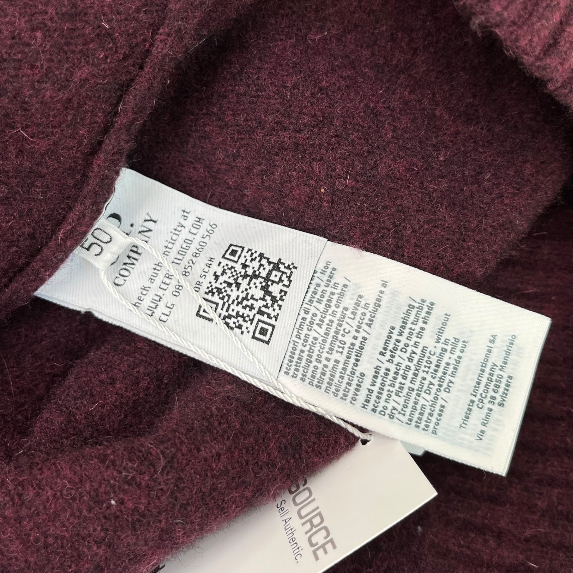Men's Lens Hoodie Burgundy Size IT 50 / UK L