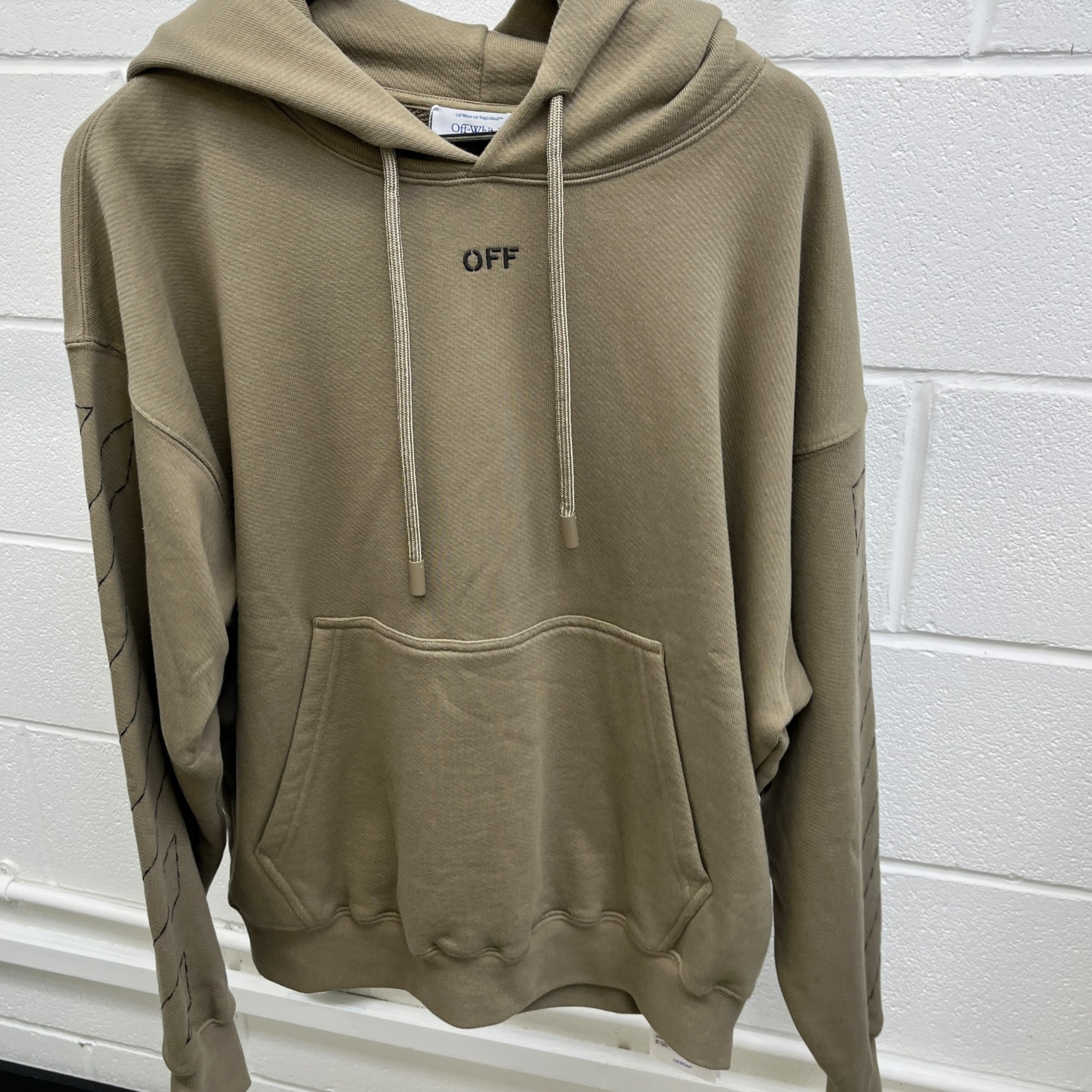 Men's Stitch Skate Hoodie Khaki Size M