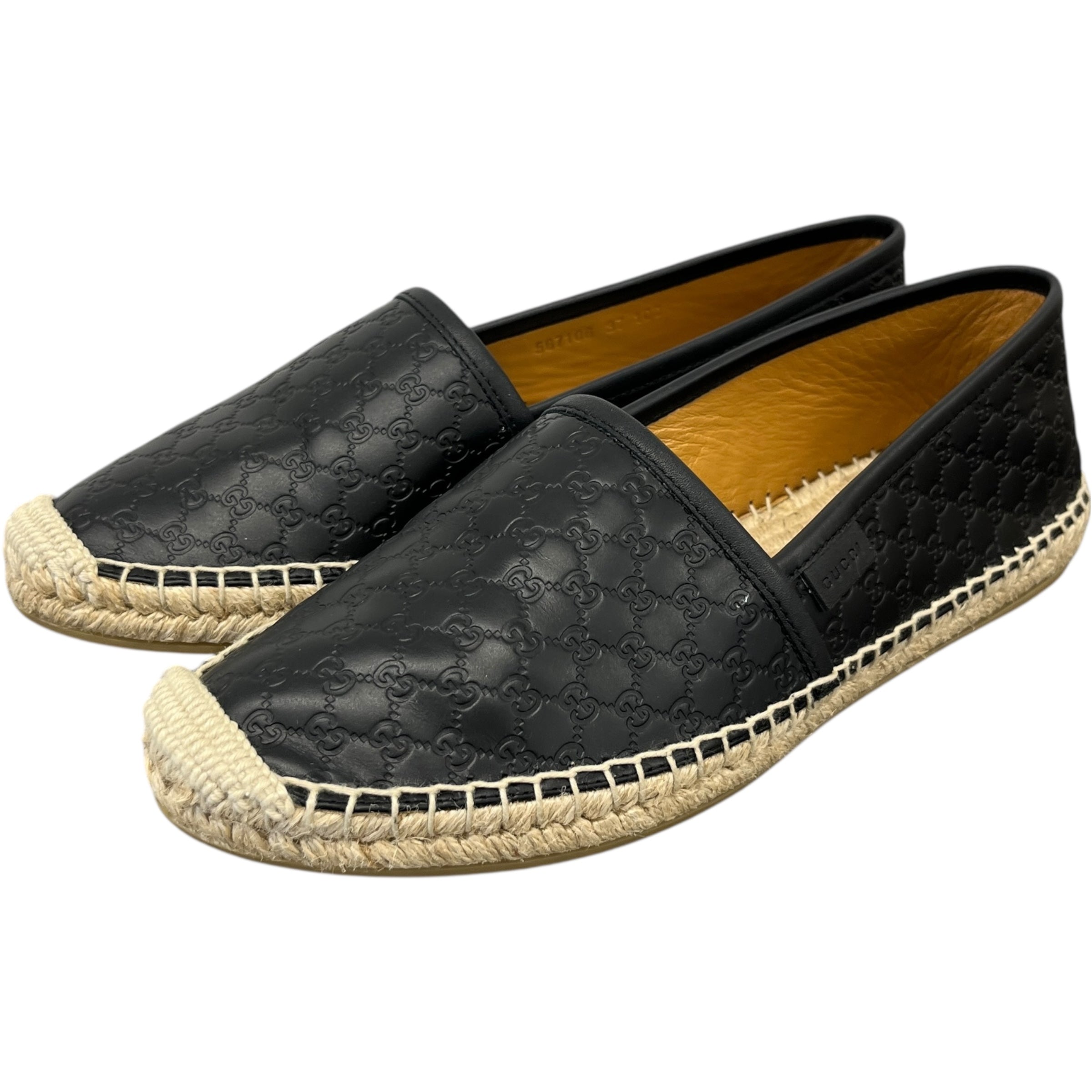 Women's Espadrilles Loafers Black Size EU 37 / UK 4