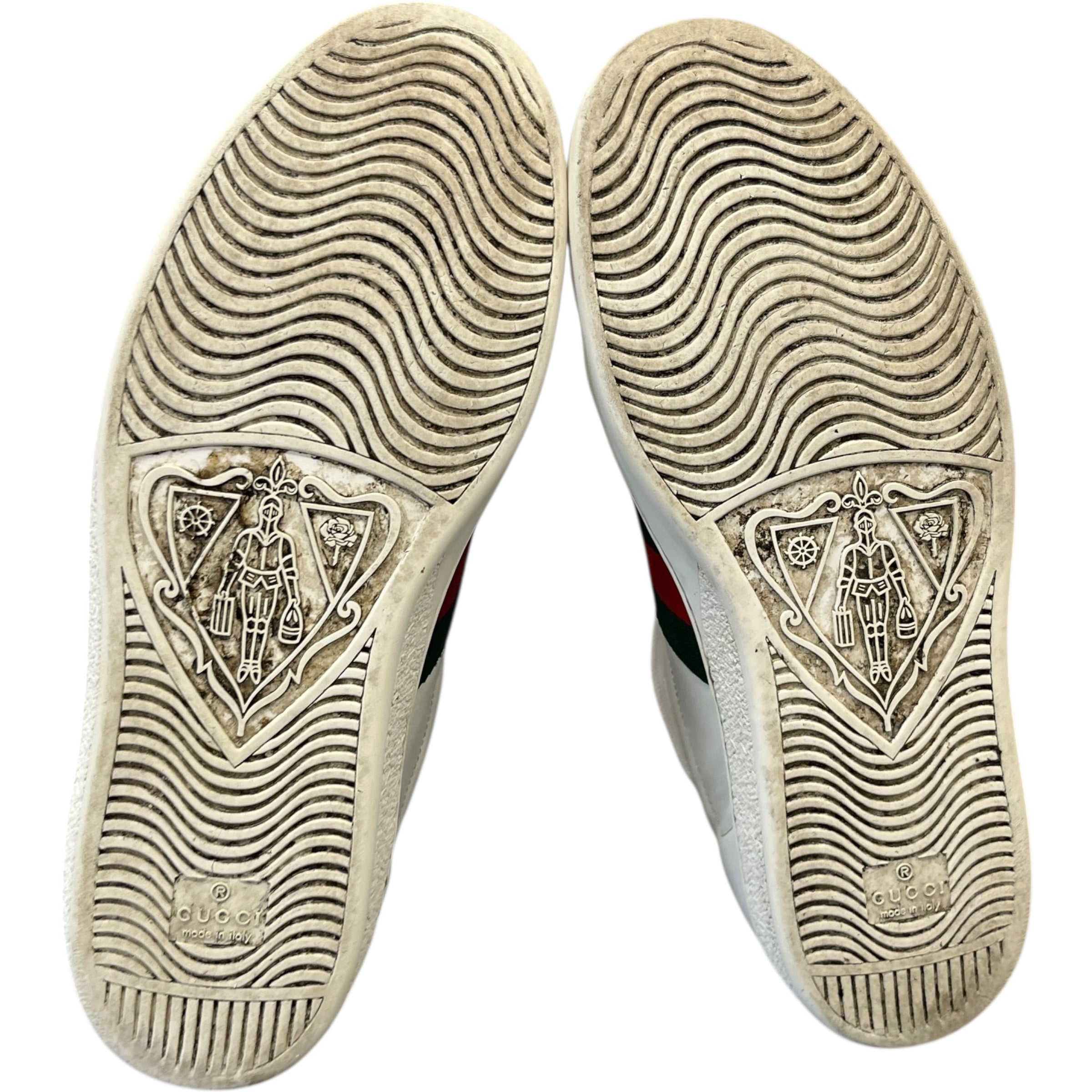 Men's Ace Embroidered Snake Low Trainers White Size EU 42.5 / UK 8.5