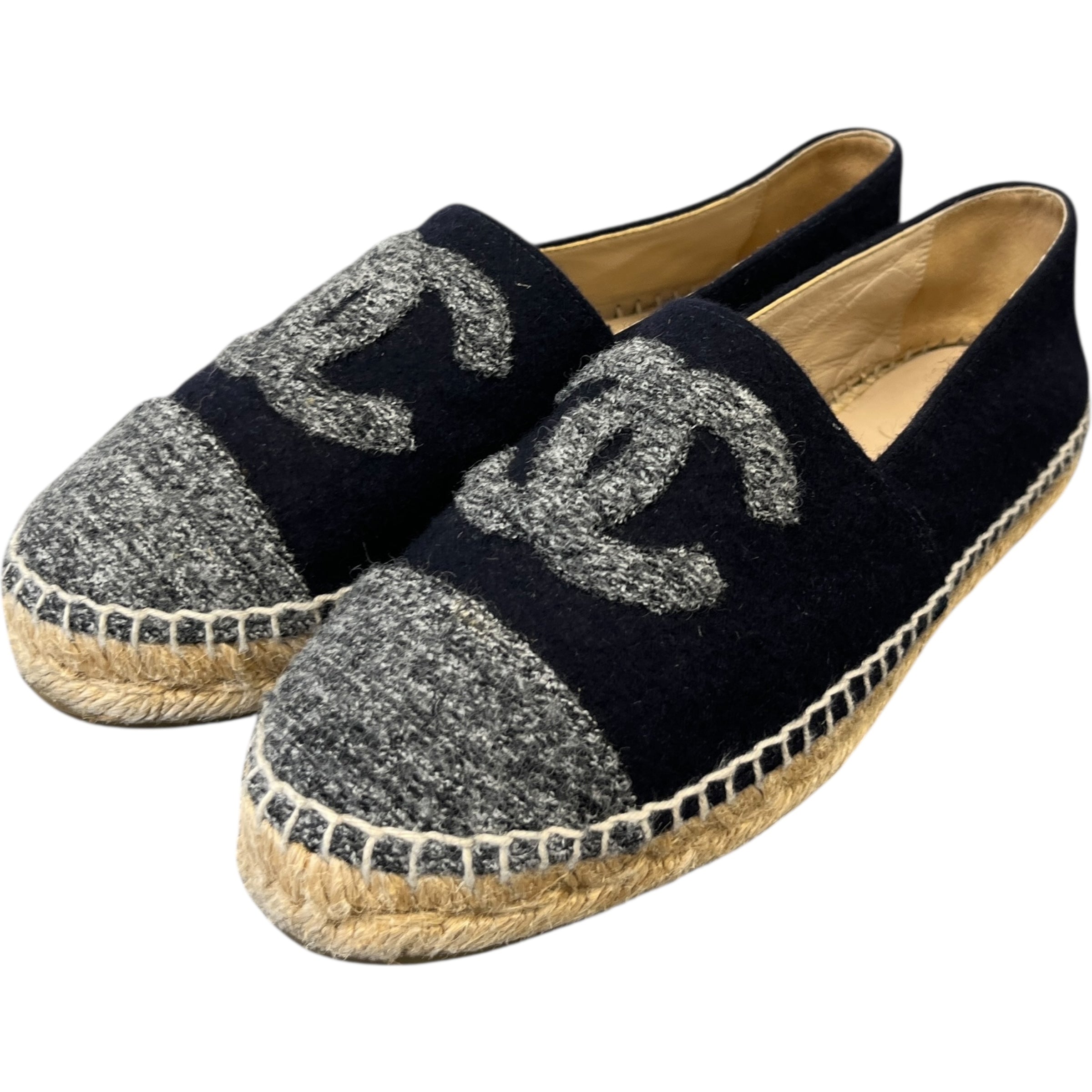 Women's Cc Tweed Espadrilles Navy Size EU 37 / UK 4