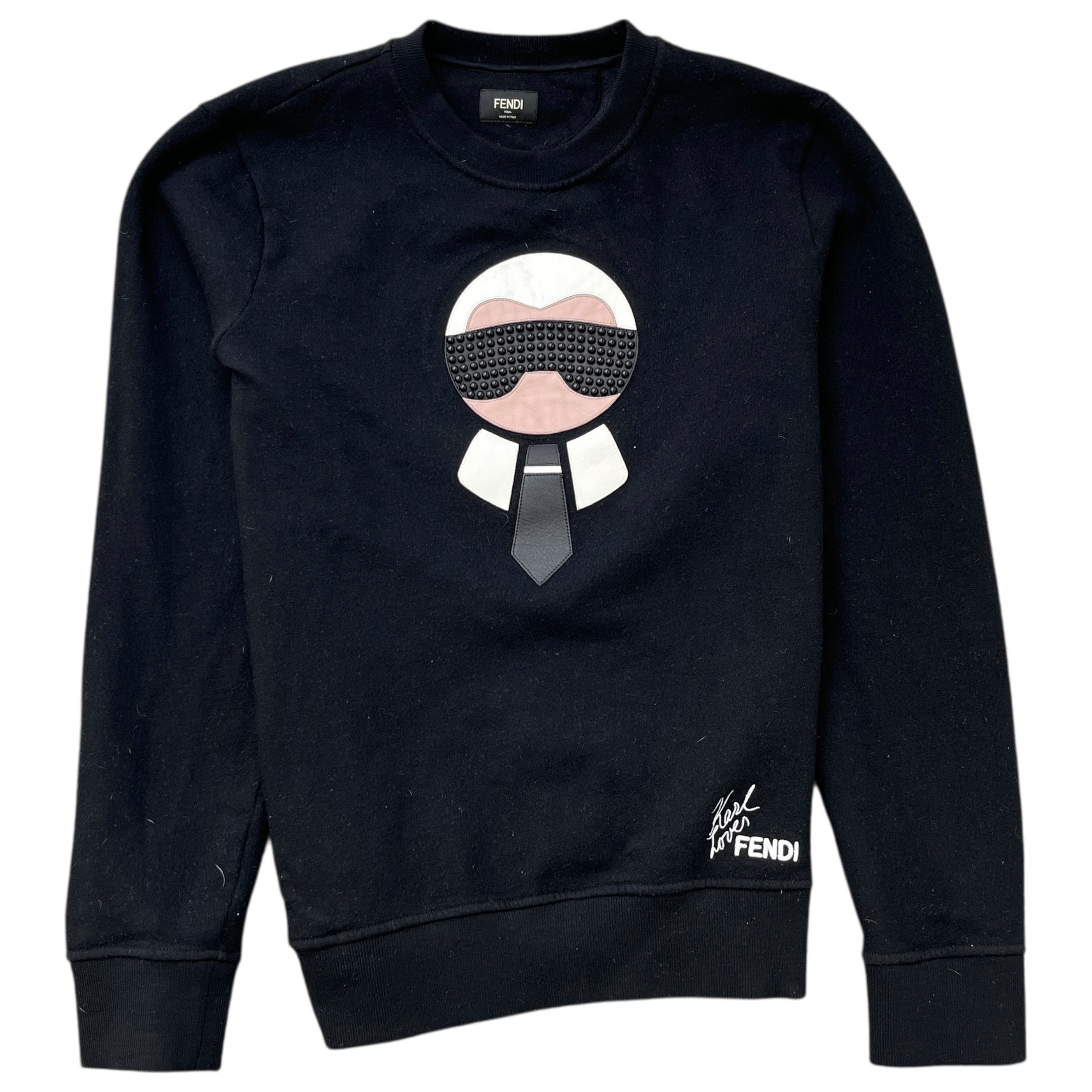 Men's X Karl Lagerfeld Karlito Sweatshirt Black Size IT 48 / UK M