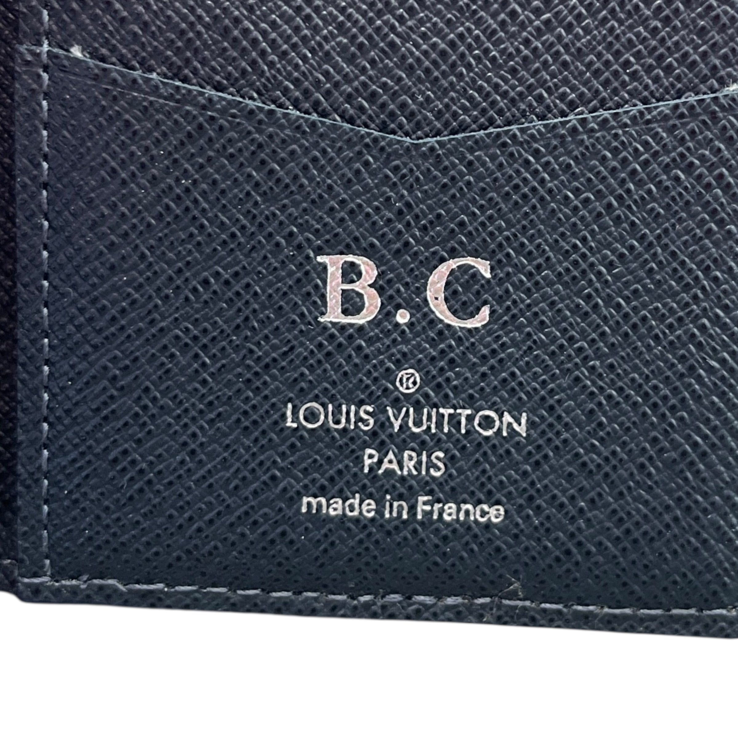 Men's Monogram Colbalt Navy Pocket Organiser Card Holder Navy