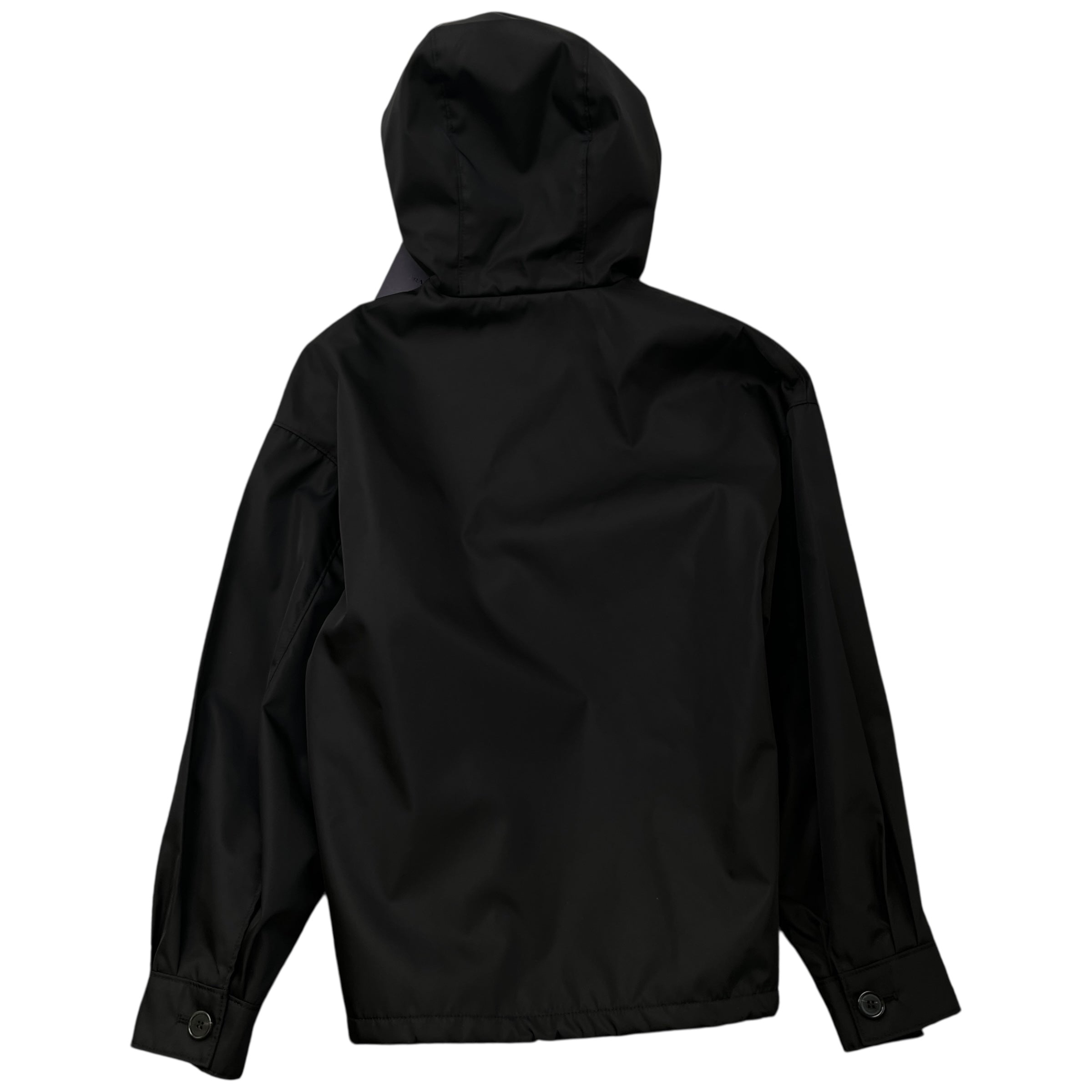 Women's Re-Nylon Plaque Logo Windbreaker Black Size IT 38 / UK 6