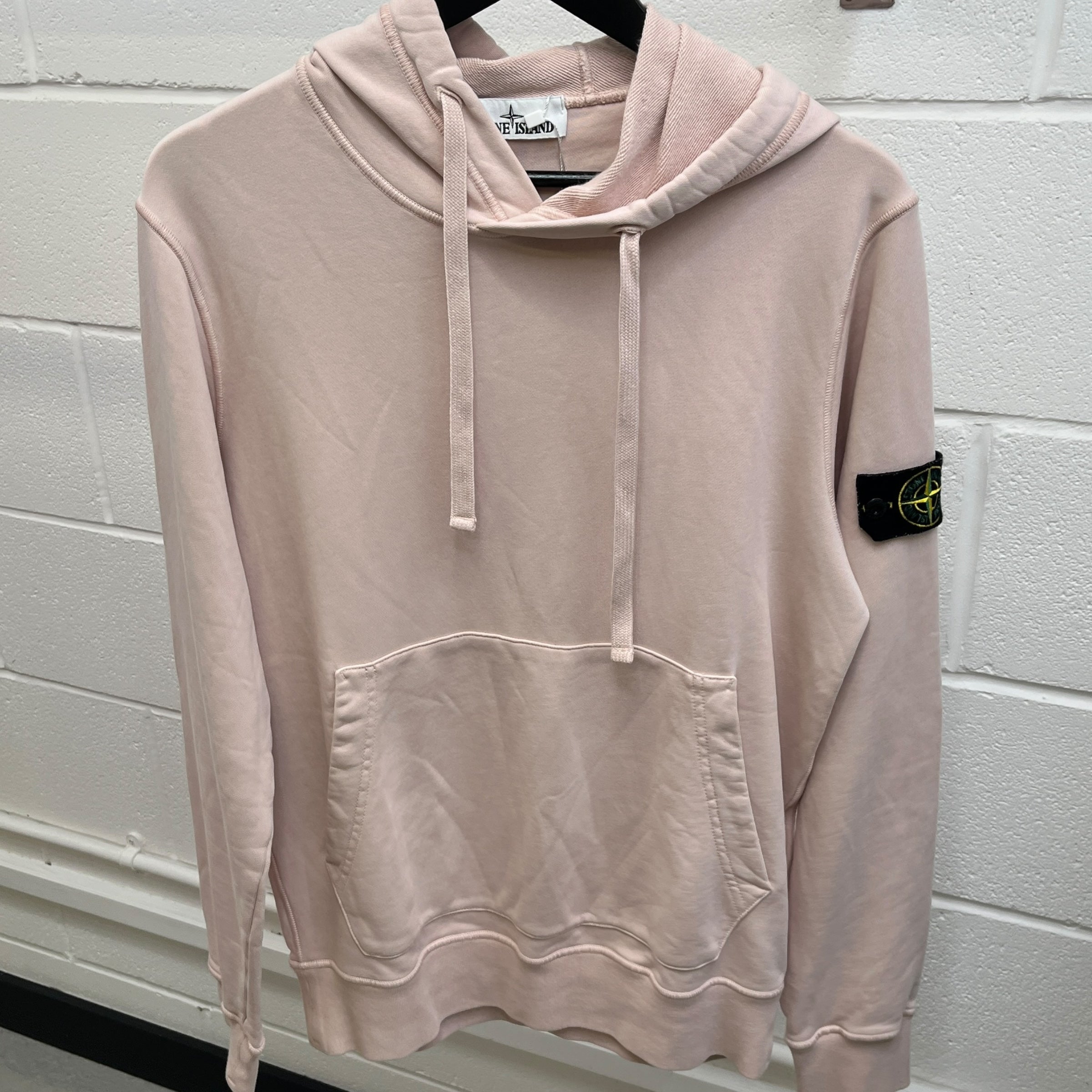 Men's Applique Logo Hoodie Pink Size M