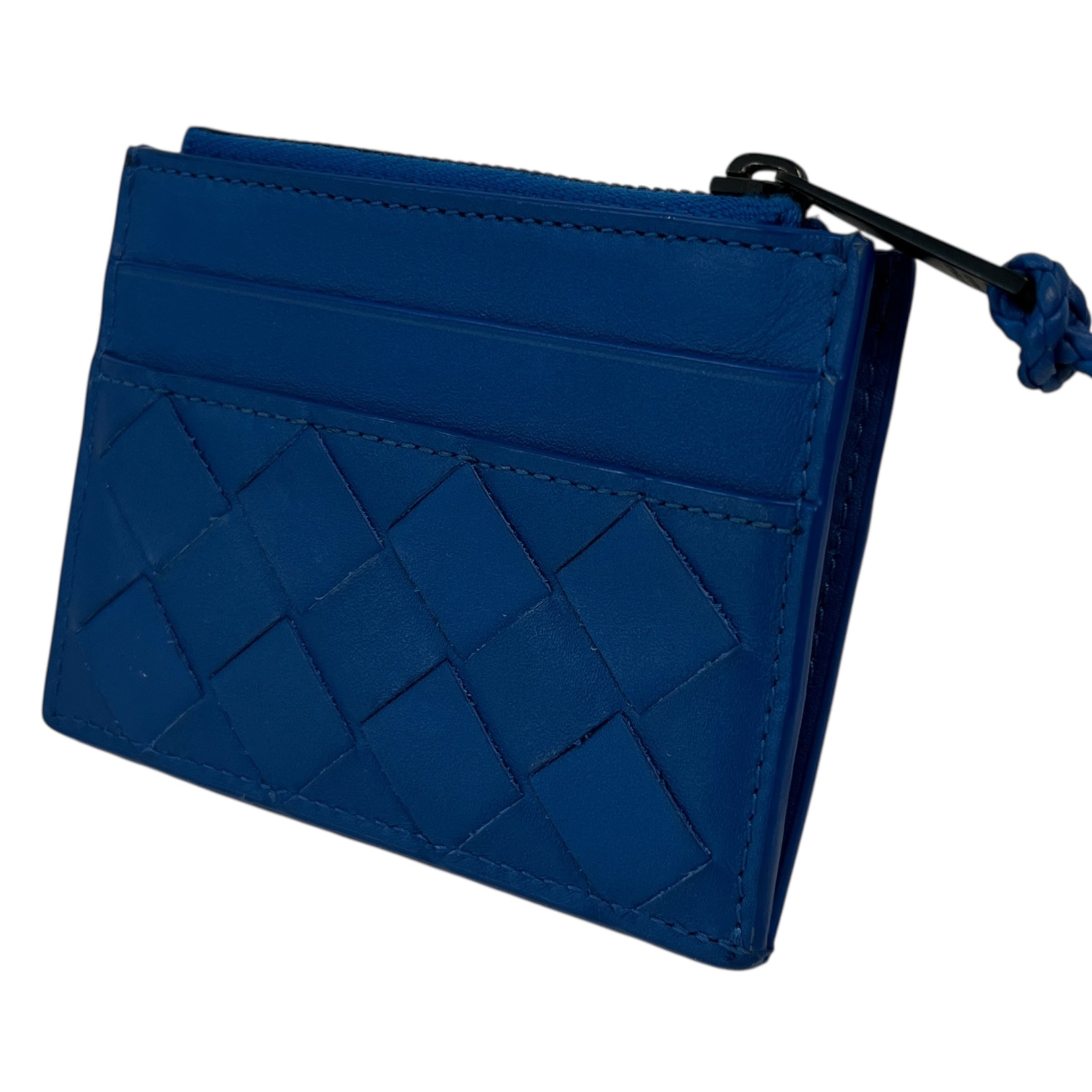 Women's Lanyard Woven Card Holder Blue