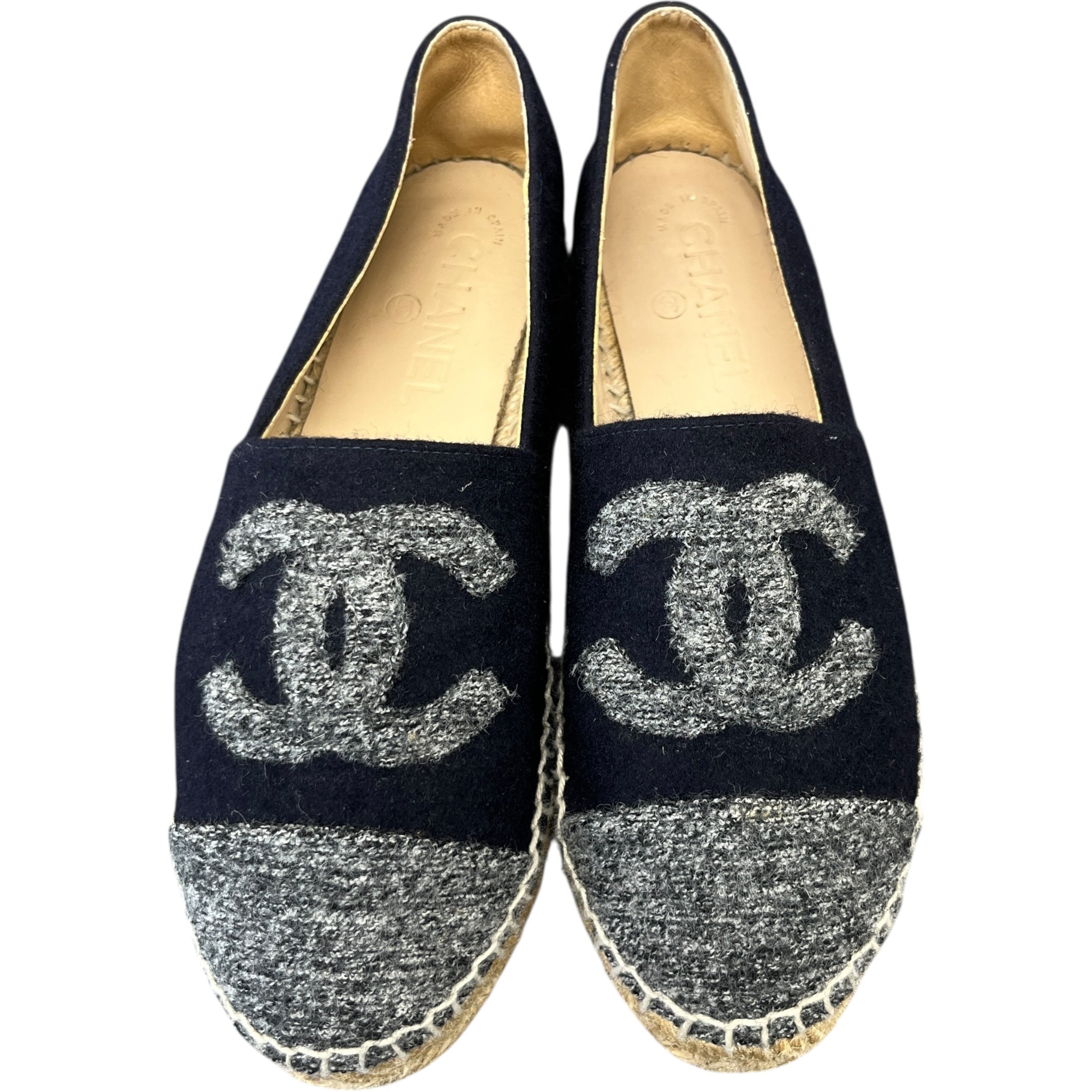 Women's Cc Tweed Espadrilles Navy Size EU 37 / UK 4