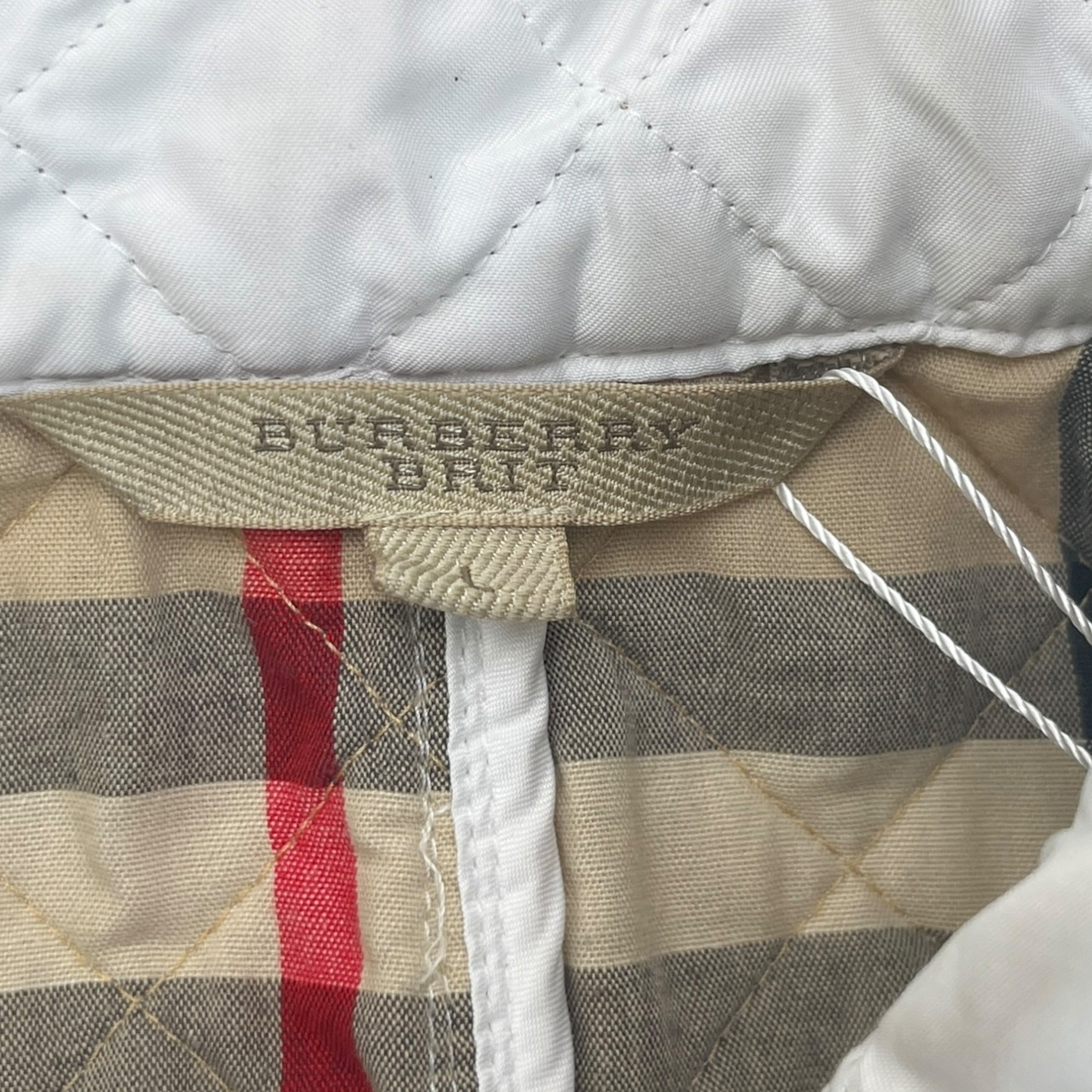 Women's Quilted Nova Check Down Jacket White Size L