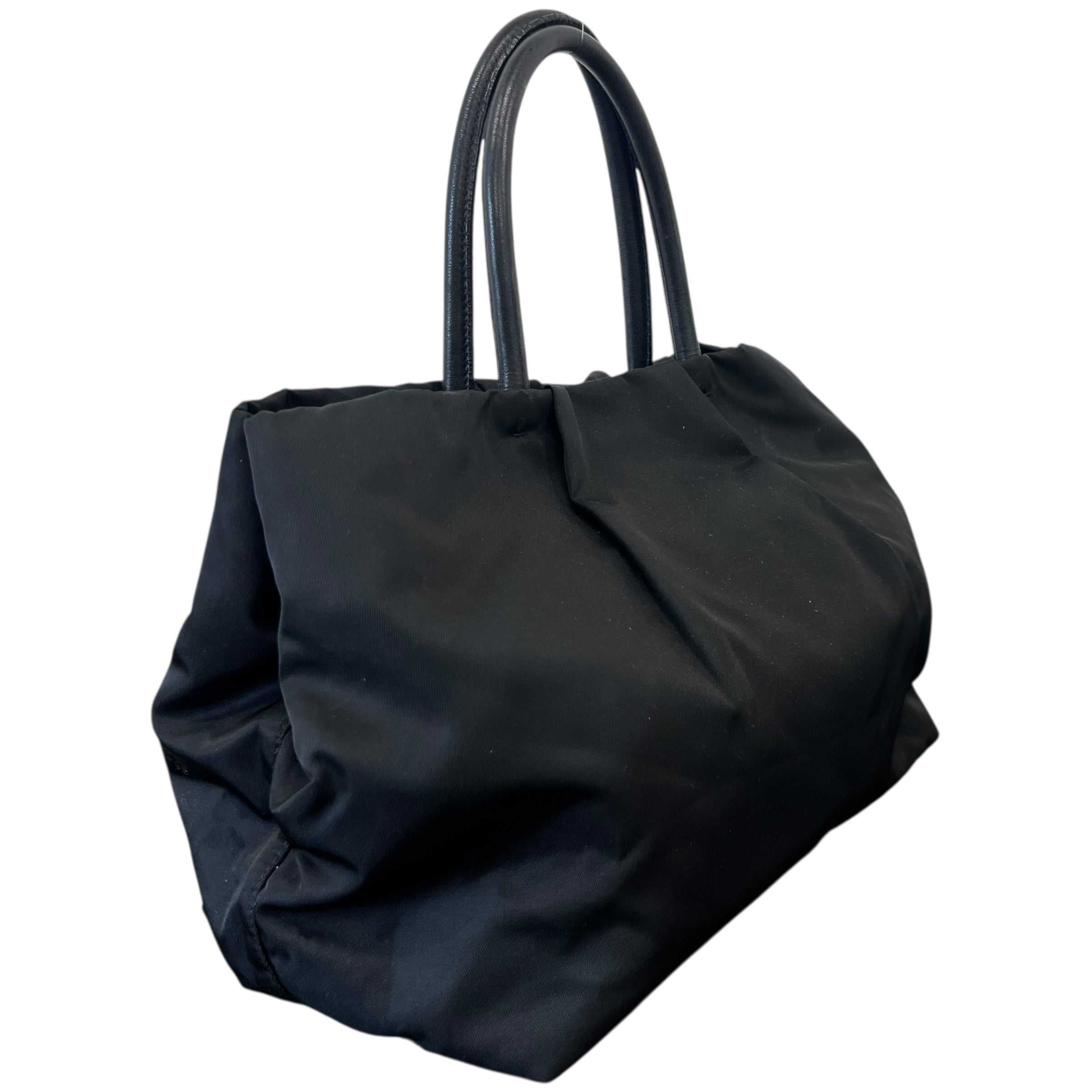 Women's Nylon Roses Handbag Black