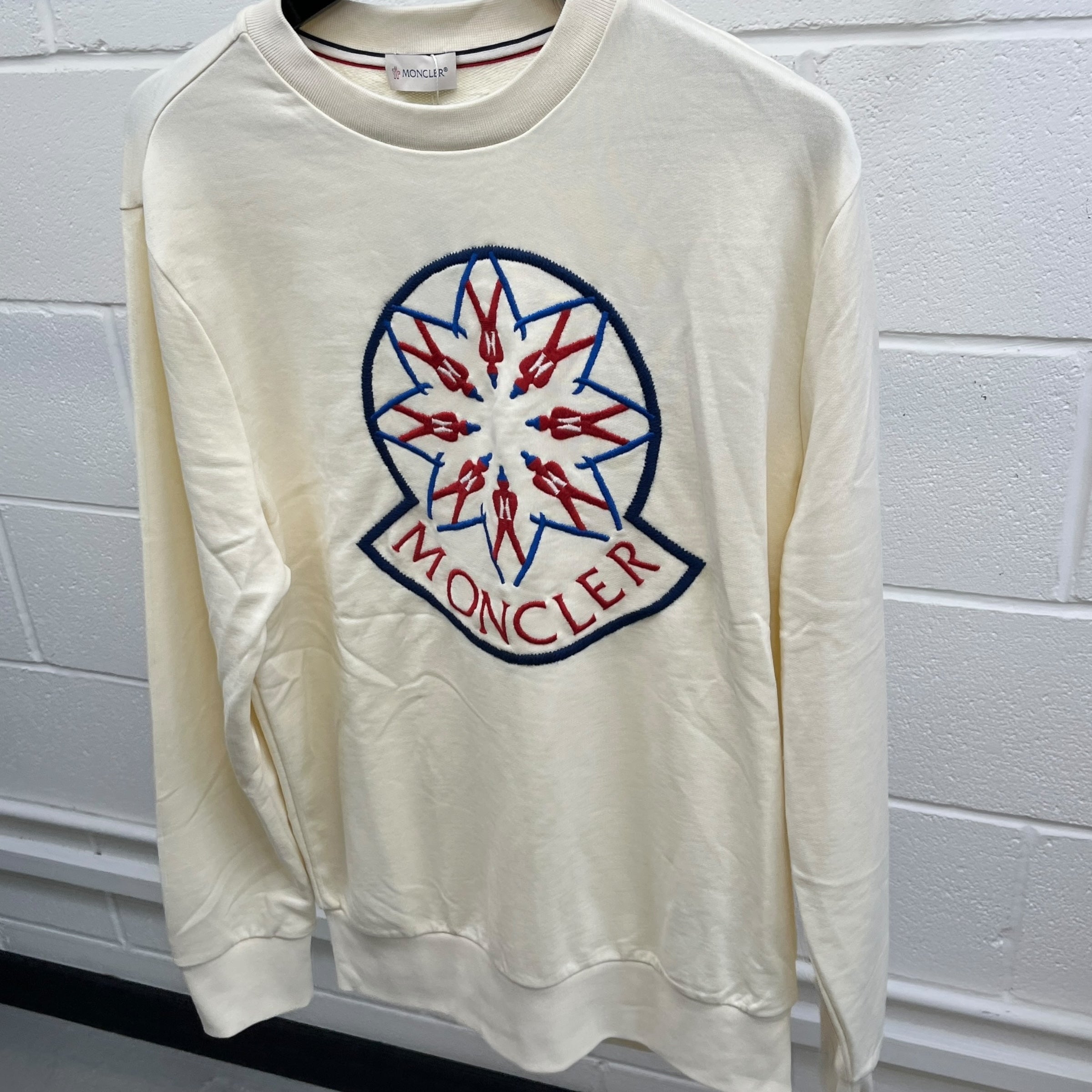 Men's Maglia Girocollo Sweatshirt Cream Size L