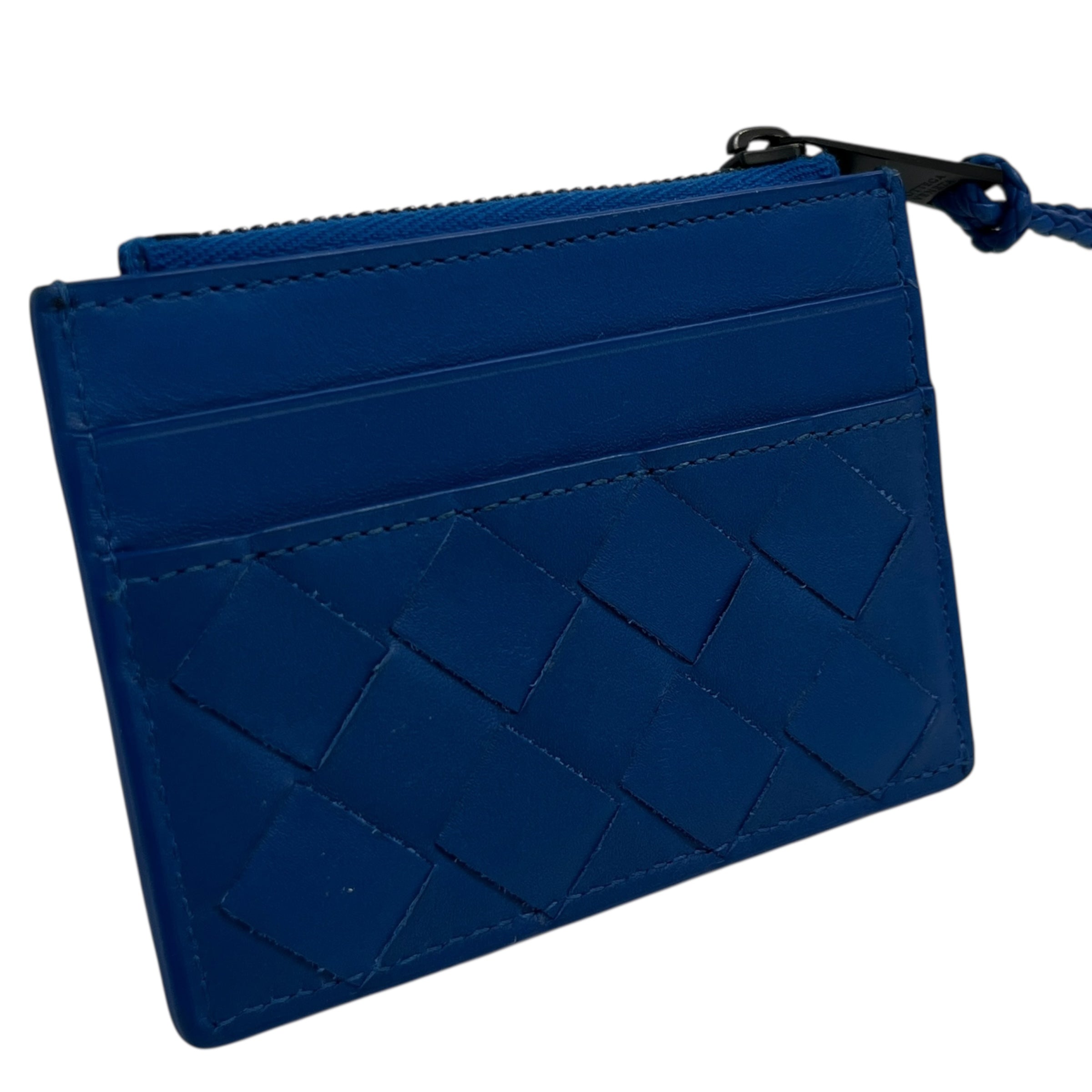 Women's Lanyard Woven Card Holder Blue