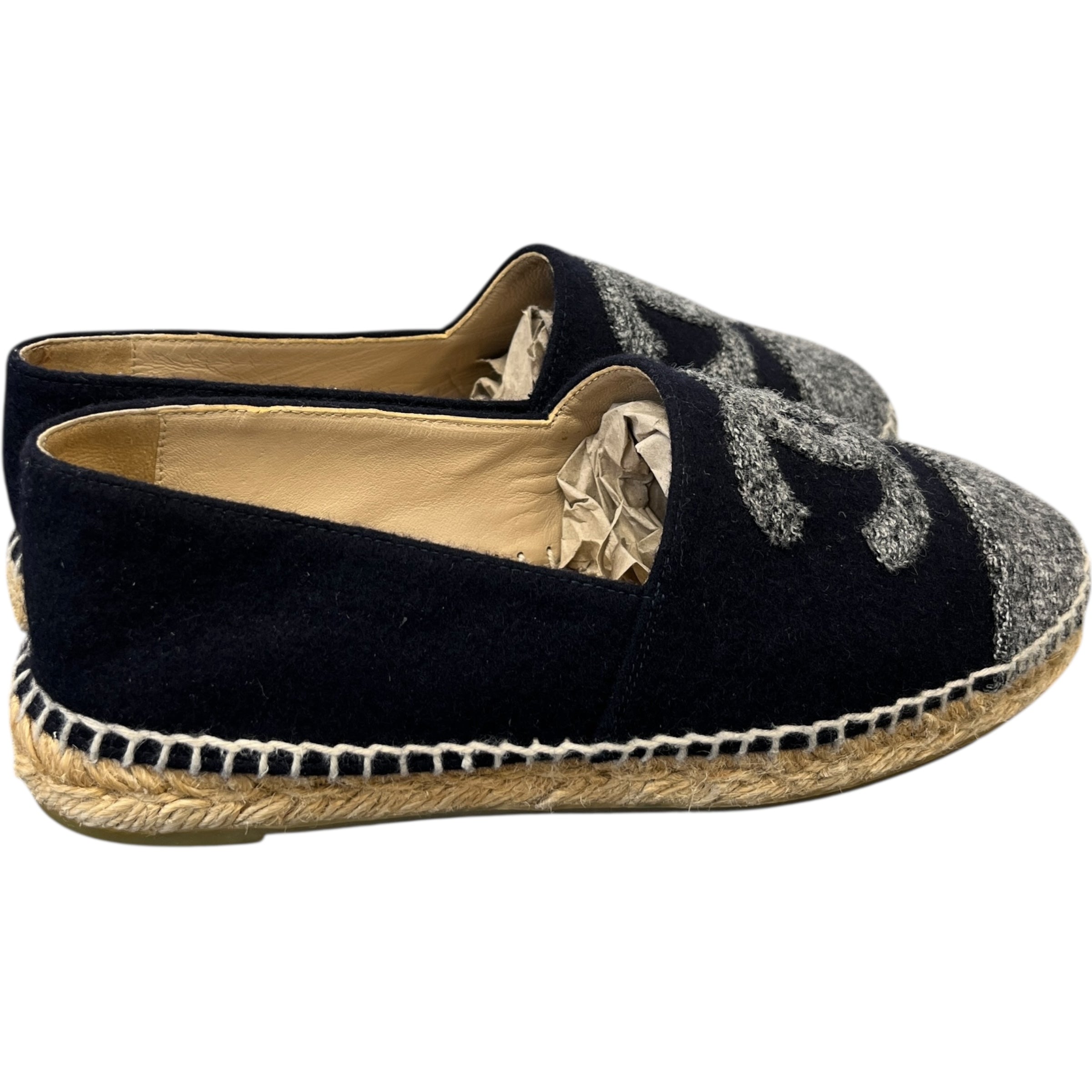 Women's Cc Tweed Espadrilles Navy Size EU 37 / UK 4