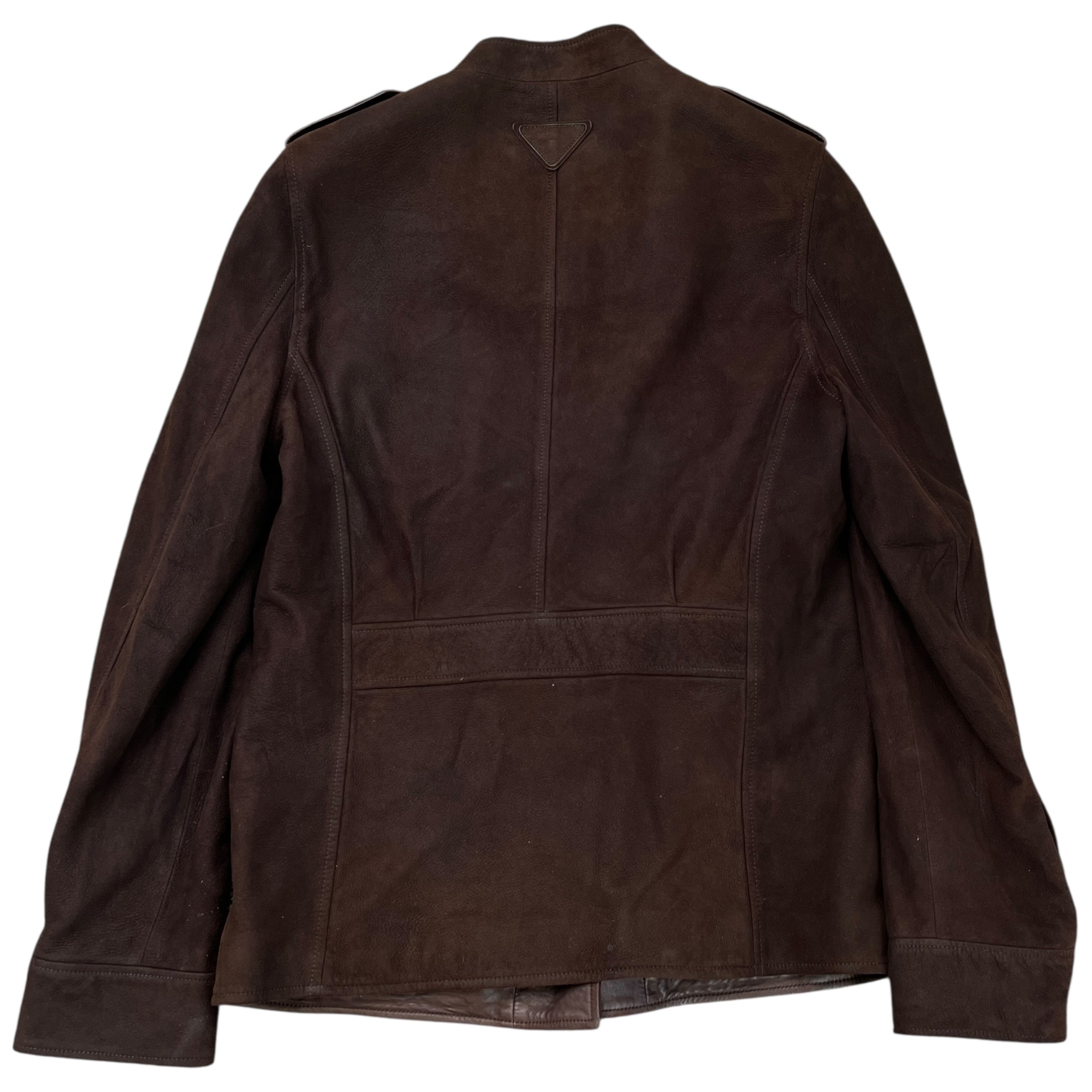 Women's Suede Utility Jacket Brown Size IT 42 / UK 10