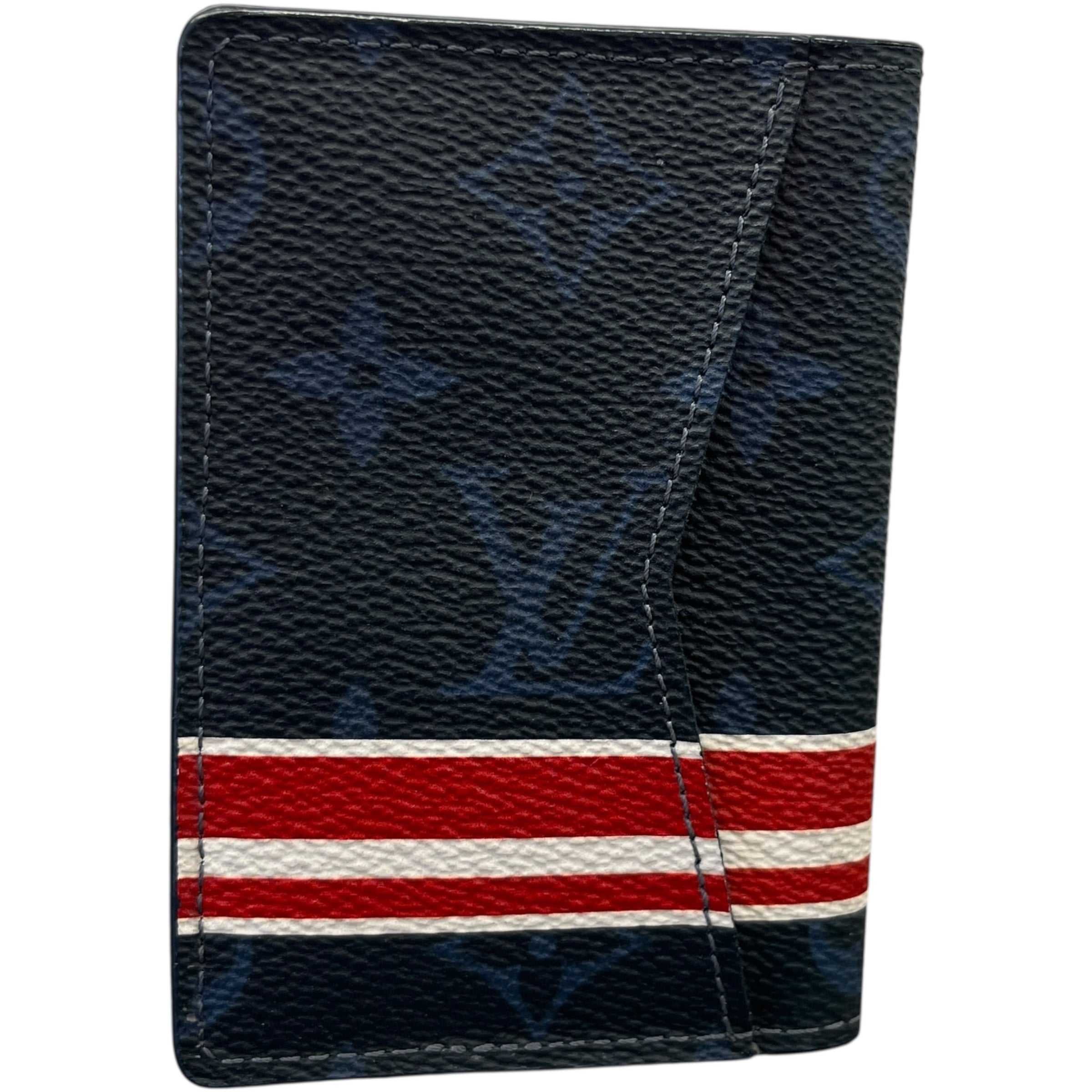 Men's Monogram Colbalt Navy Pocket Organiser Card Holder Navy