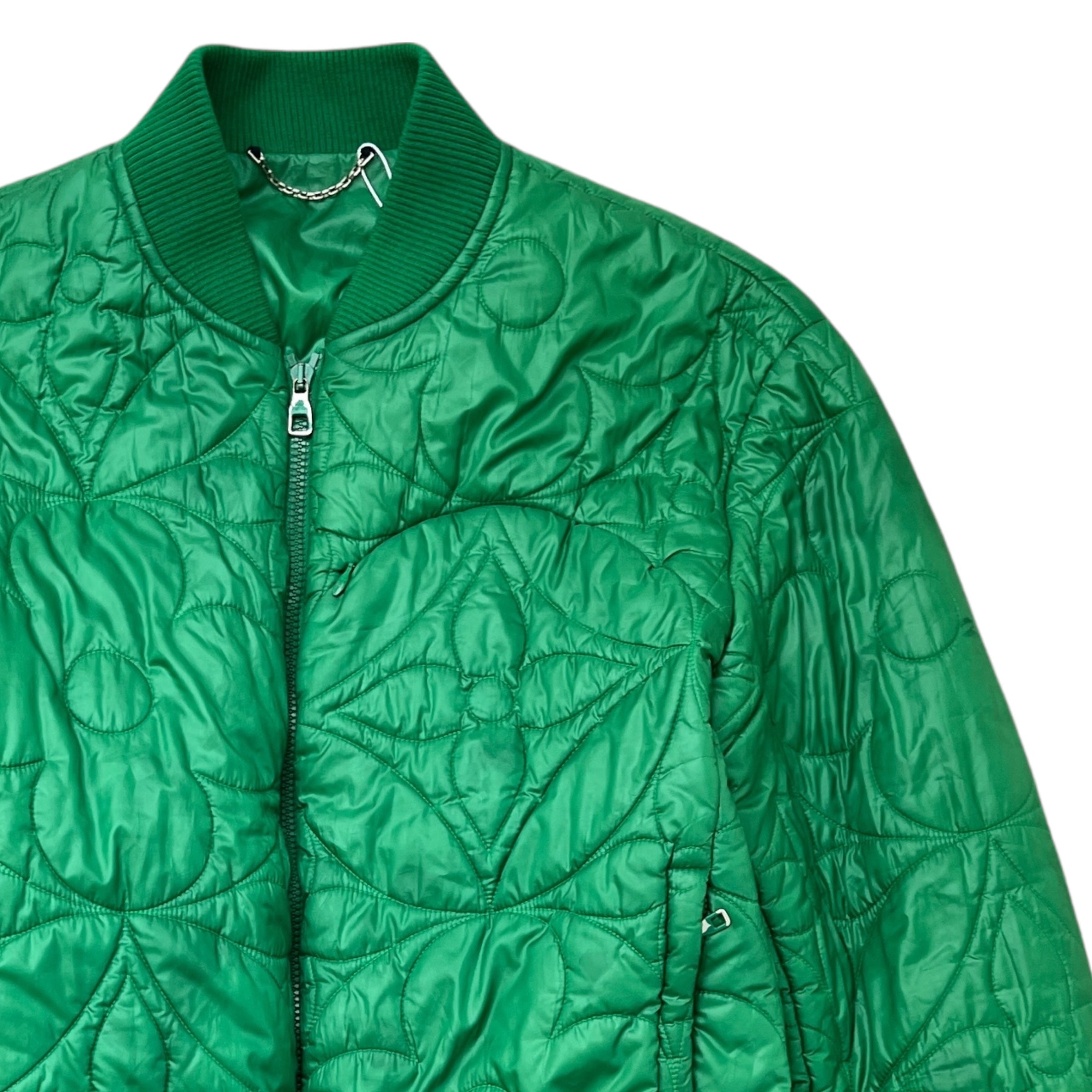 Men's Flower Quilted Monogram Jacket Green Size IT 46 / S