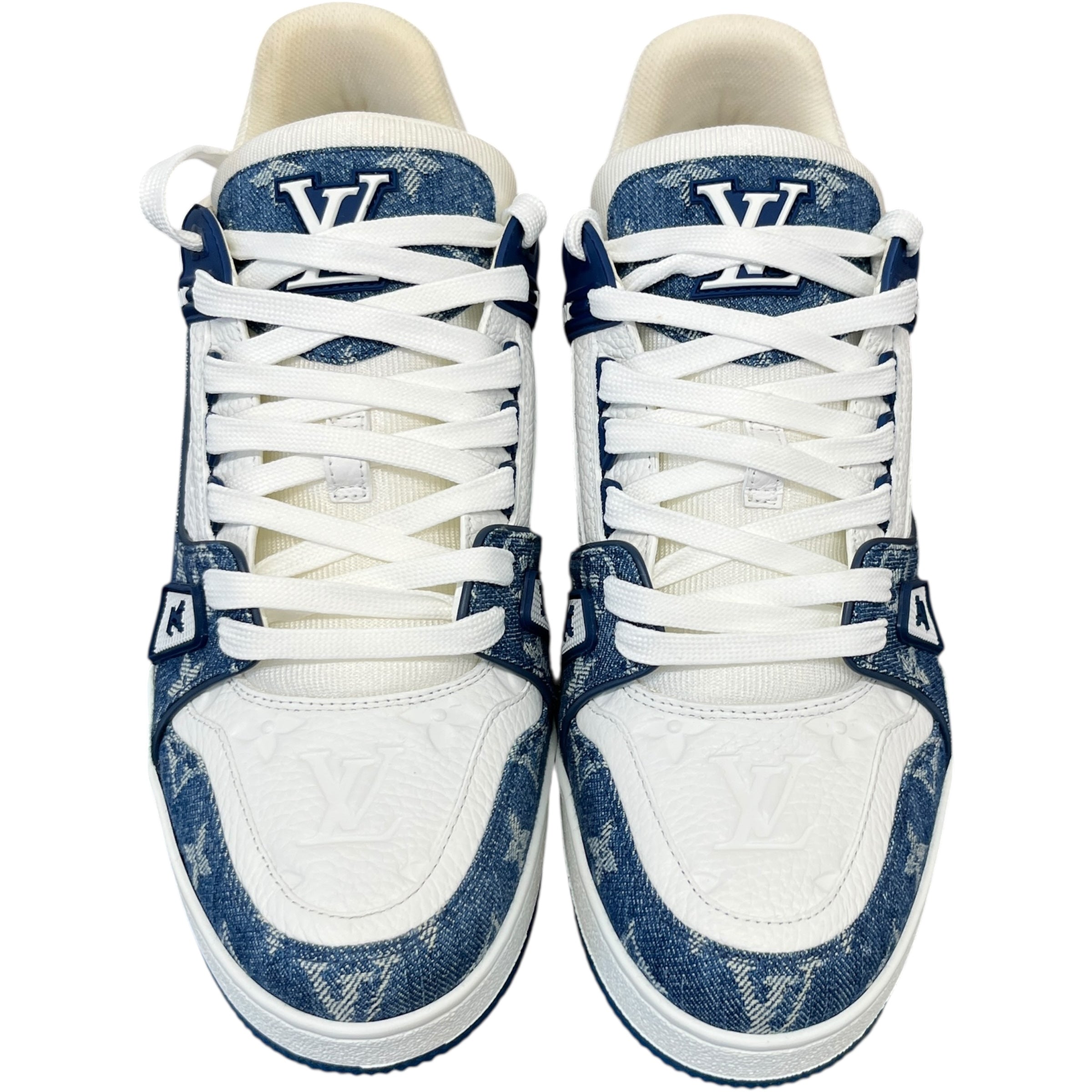 Men's Lv Denim Low Trainers Blue Size EU 43.5 / UK 9.5