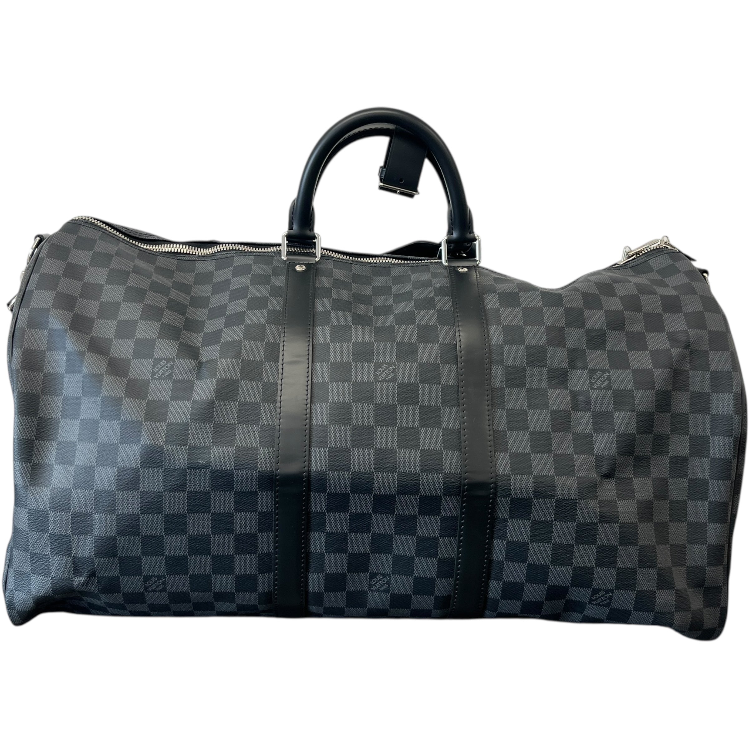 Men's Damier Graphite Keepall Bandoulière 55 Bag Charcoal