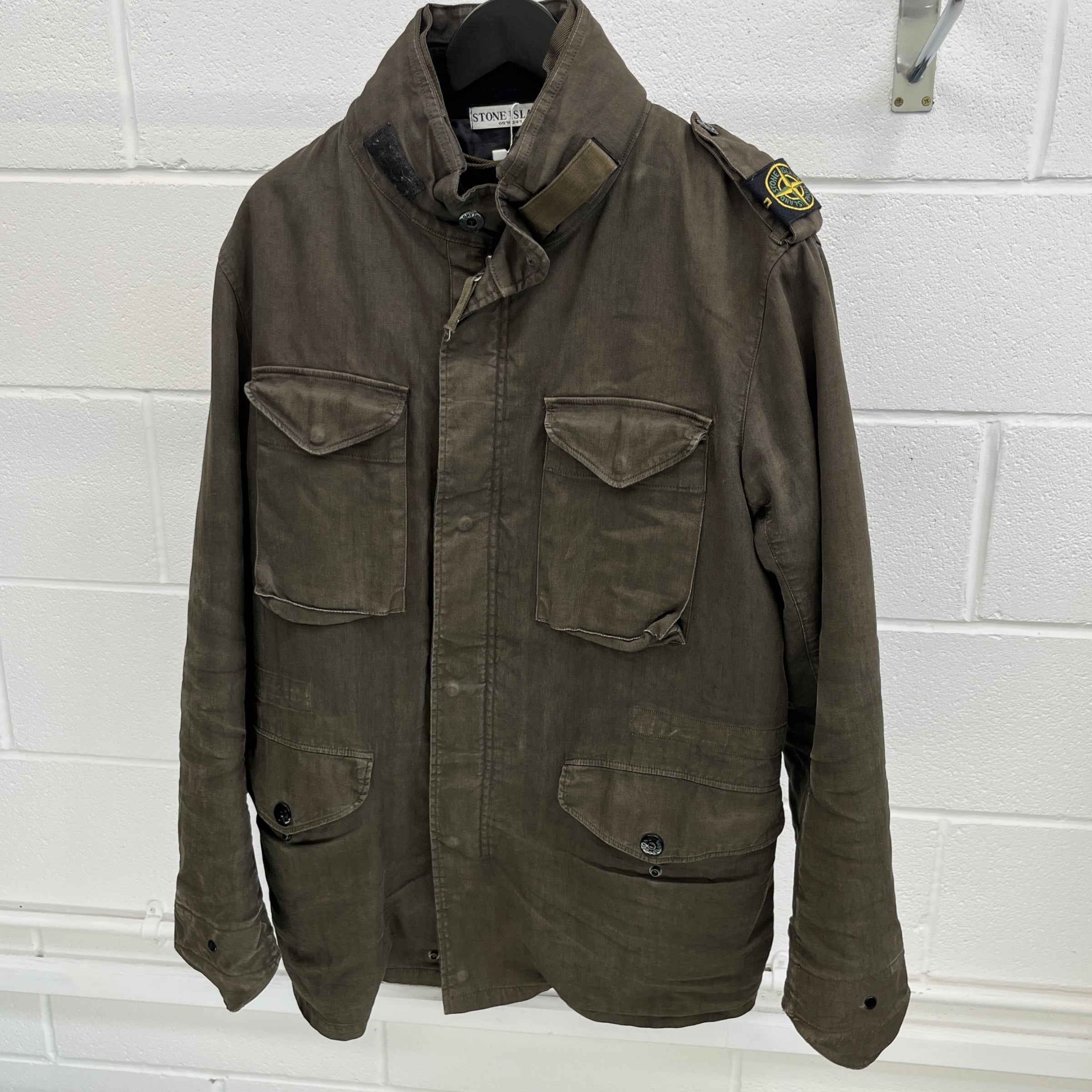 Men's Embroidered Logo Jacket Green Size L